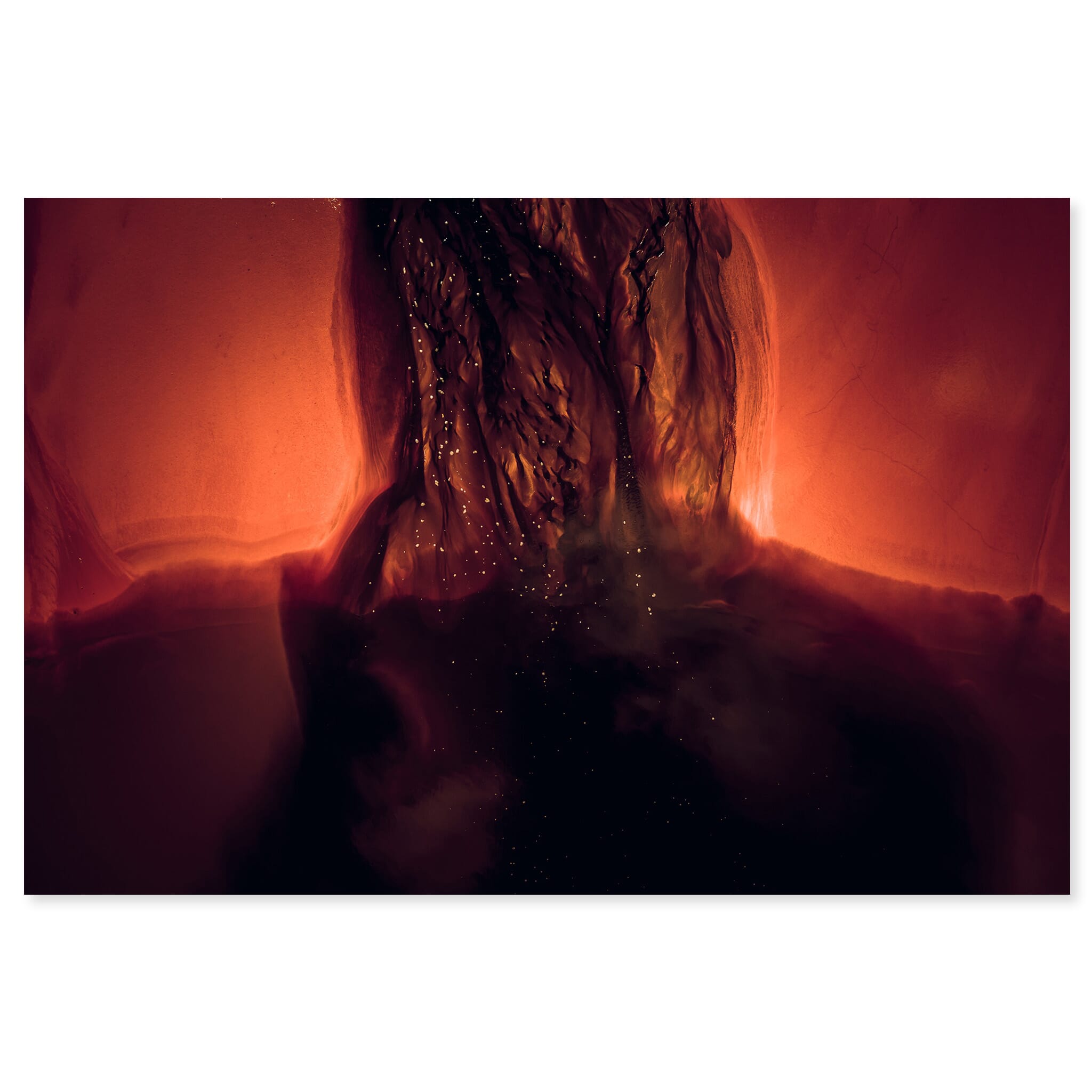 Fine art print of a red desert-like landscape evoking a terraformed Mars