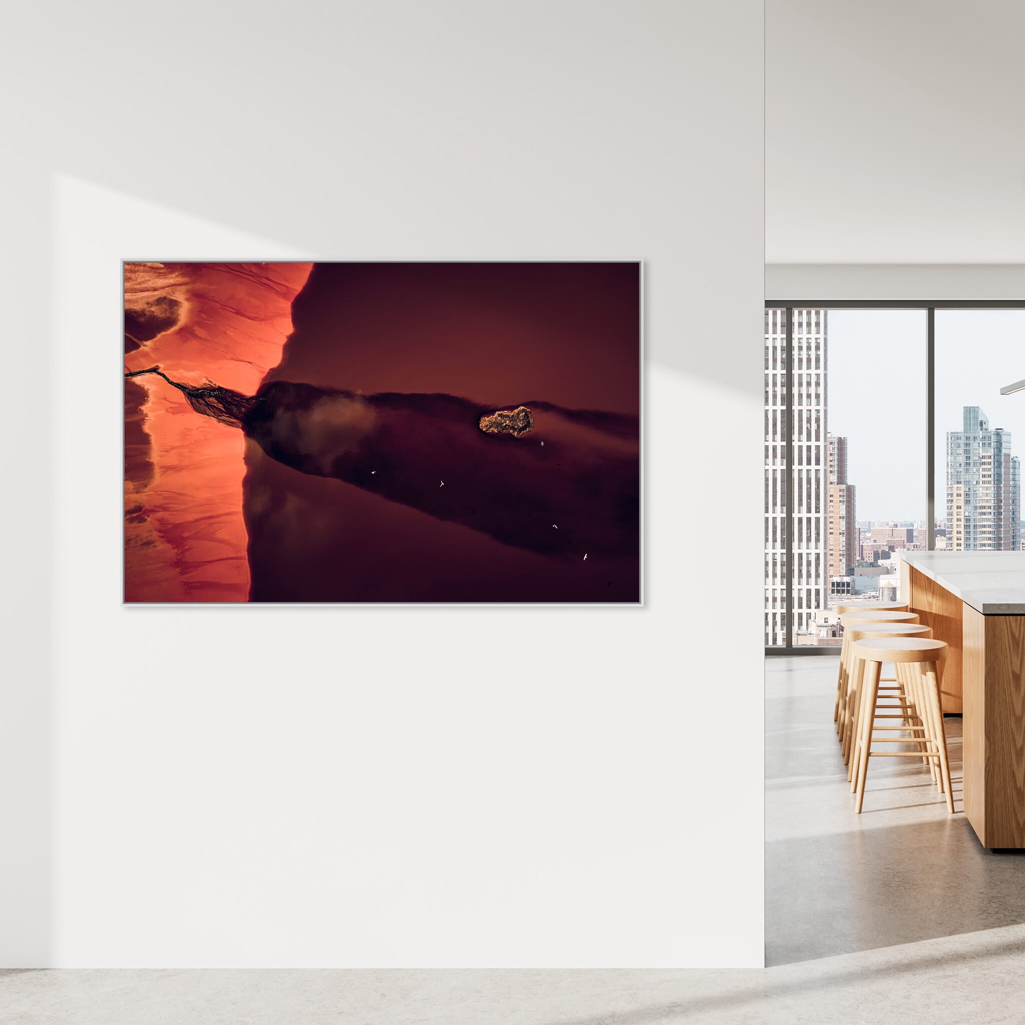 Interior design featuring photography prints by Jan Erik Waider