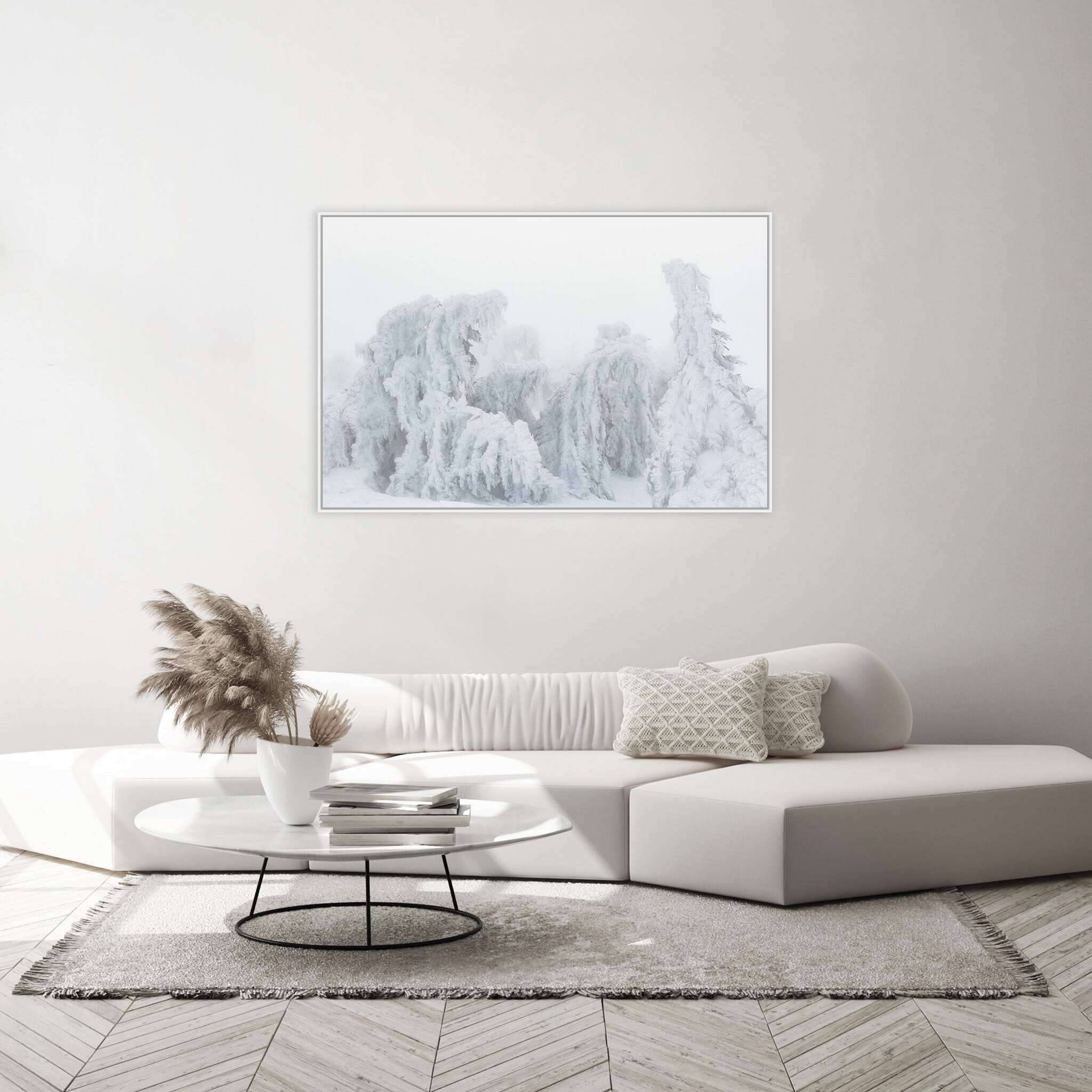 Modern room with framed landscape photography by Jan Erik Waider