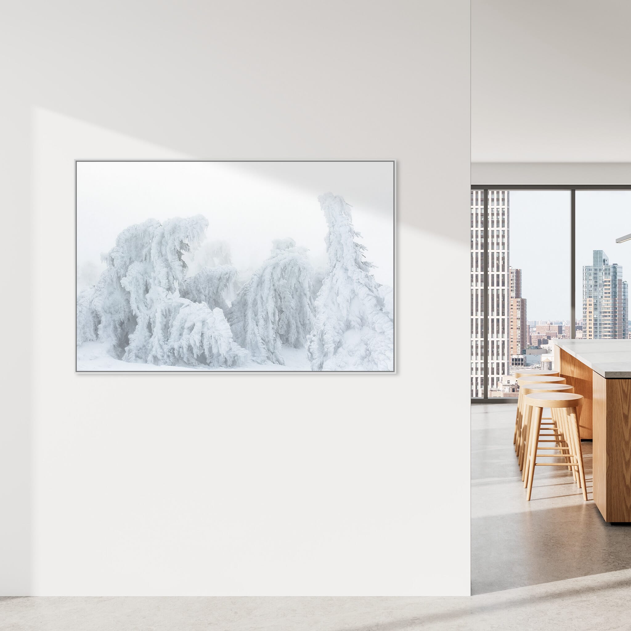 Interior design featuring photography prints by Jan Erik Waider