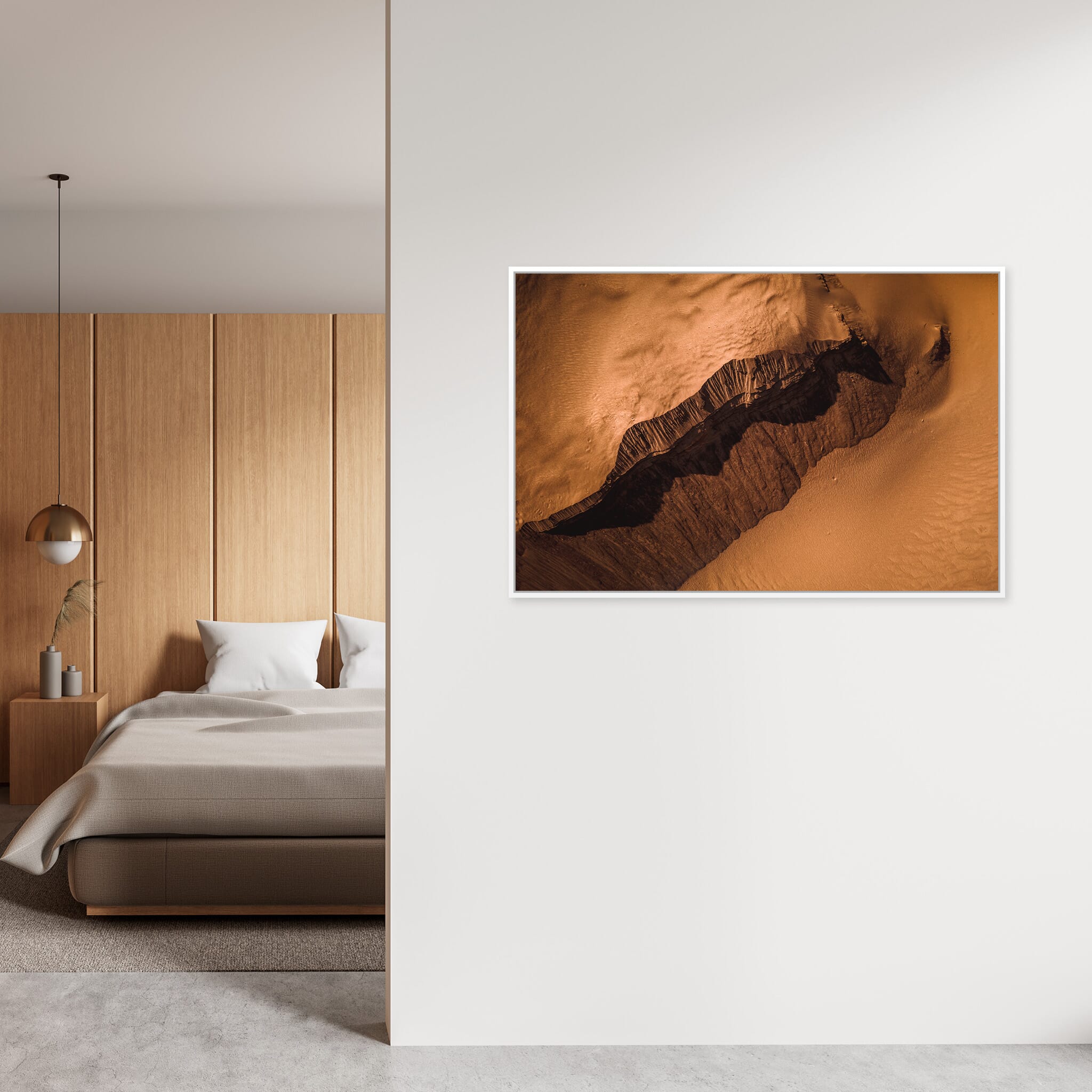 Modern Interior design featuring photography prints by Jan Erik Waider