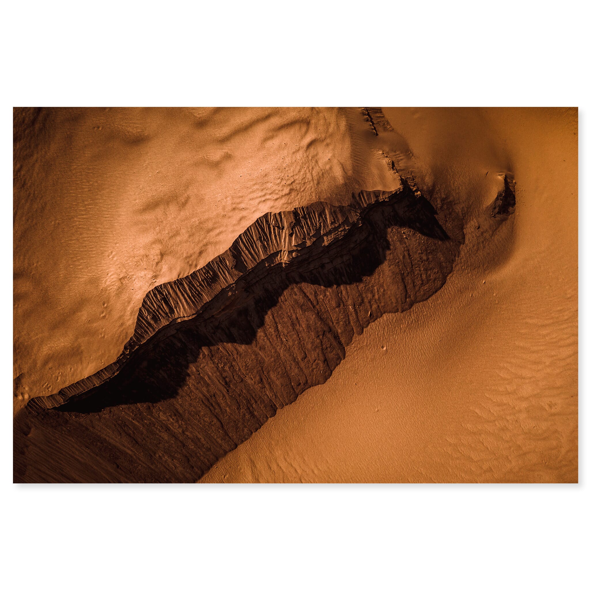 Fine art print of minimal sand formations in a German quarry