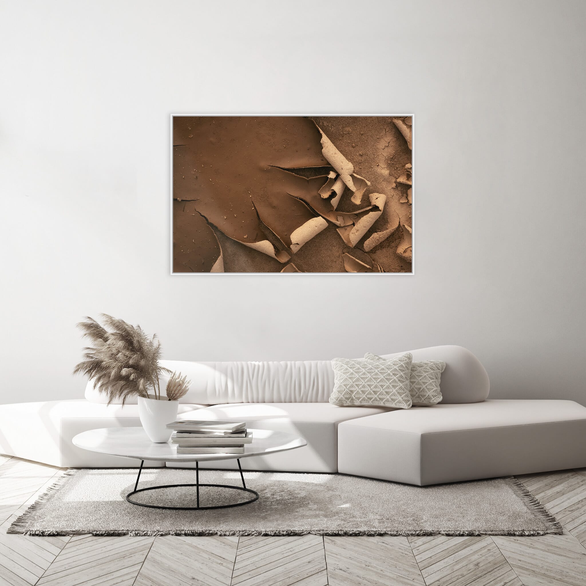 Modern room with framed landscape photography by Jan Erik Waider