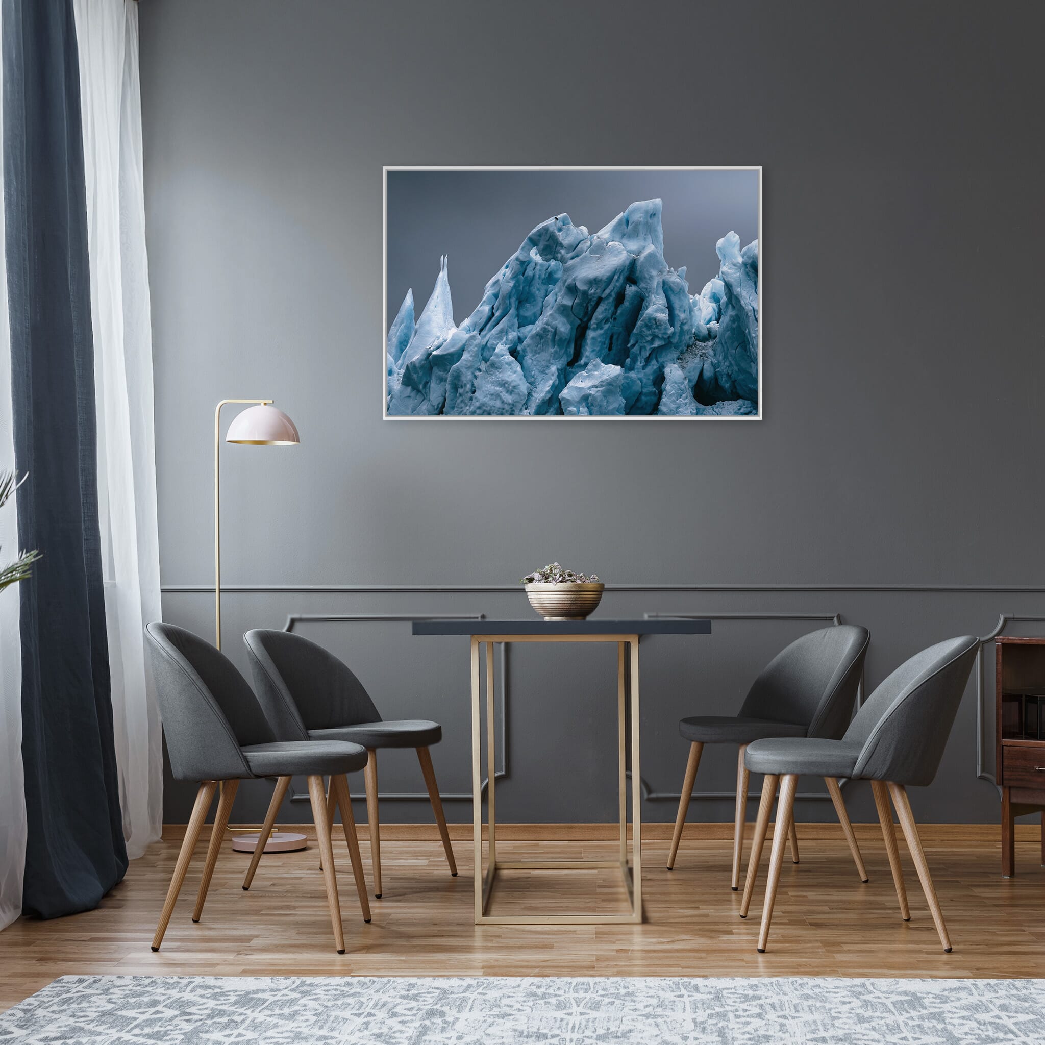 Interior design featuring photography prints by Jan Erik Waider