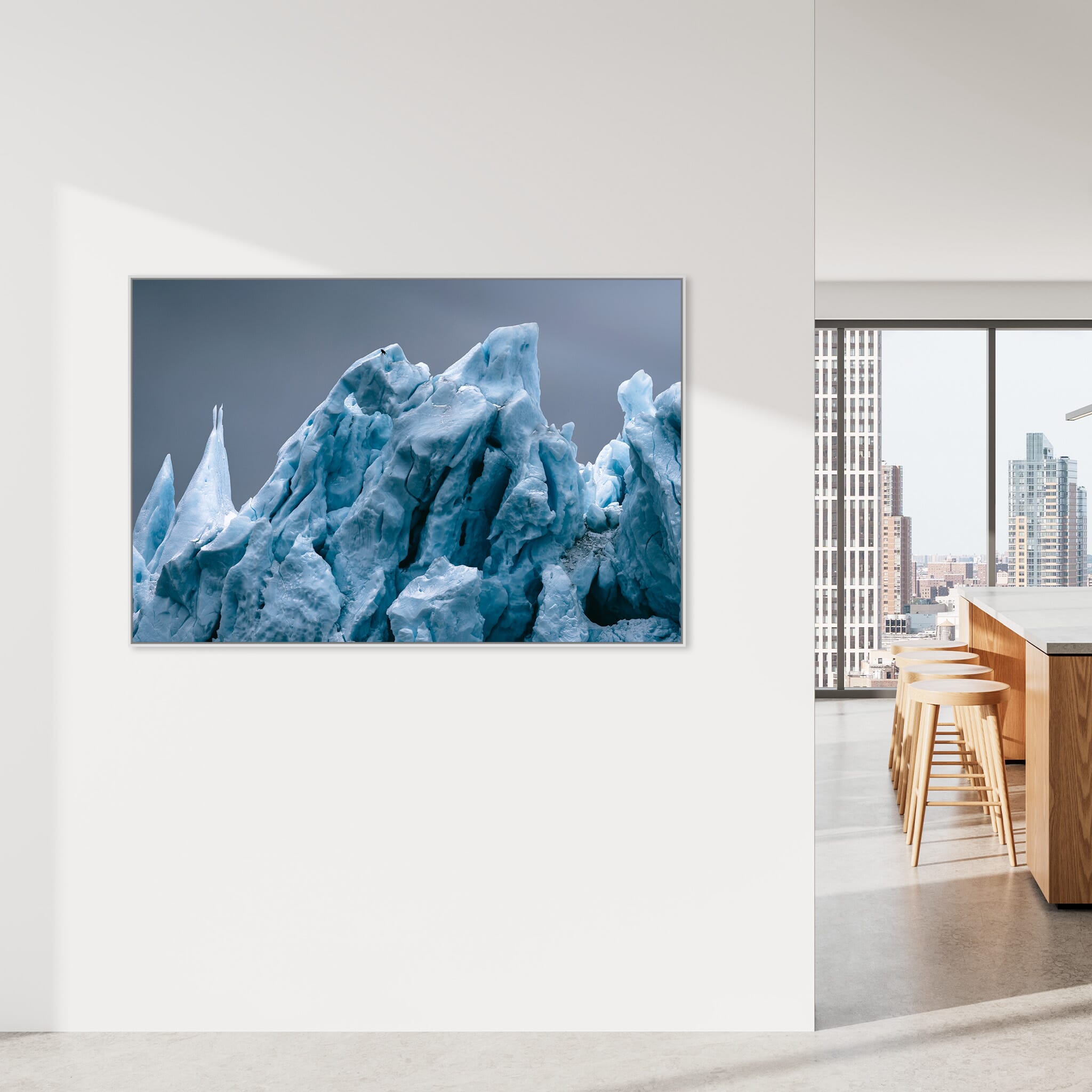 Modern Interior design featuring photography prints by Jan Erik Waider