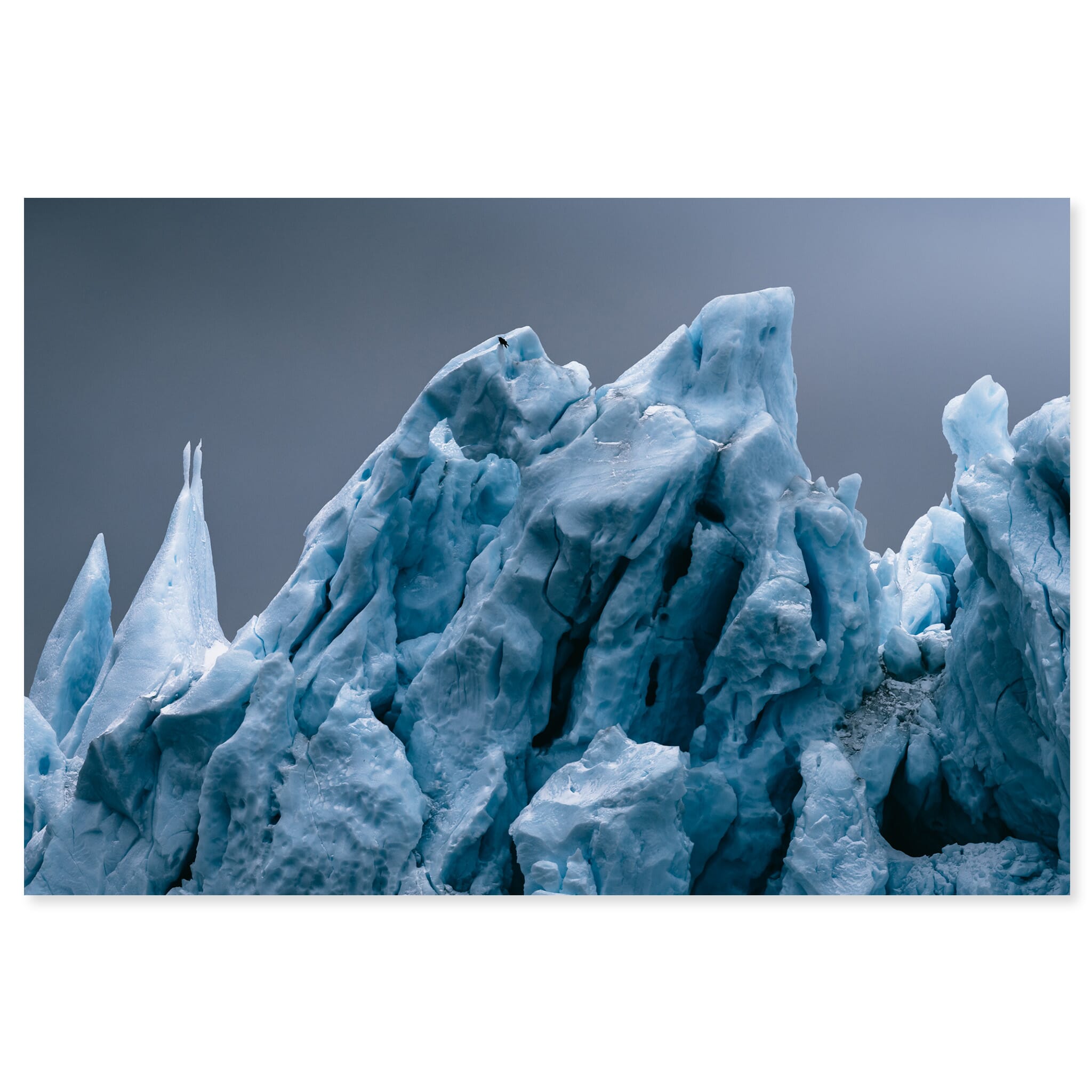 Fine art print of iceberg peaks in Greenland under soft winter light