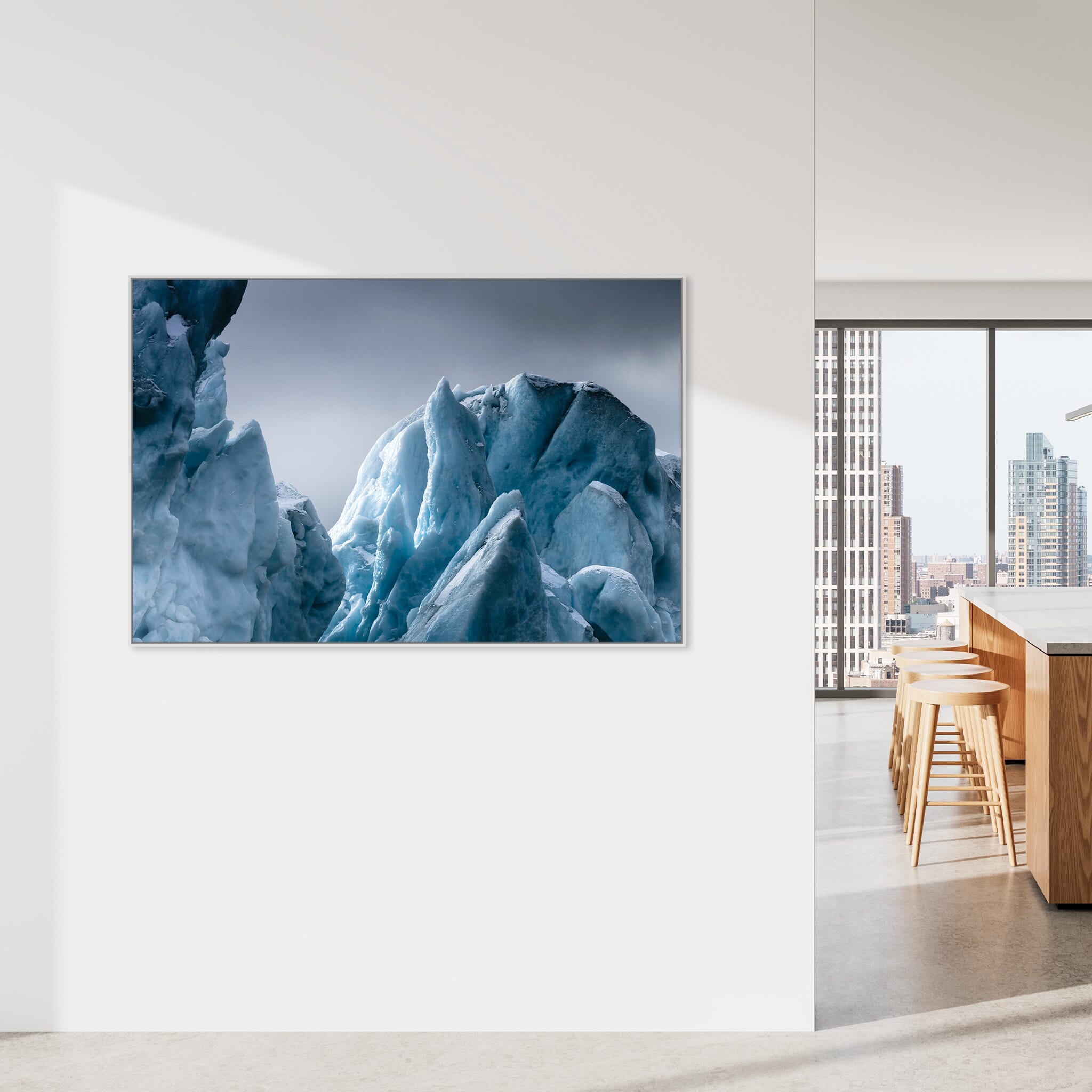 Modern Interior design featuring photography prints by Jan Erik Waider