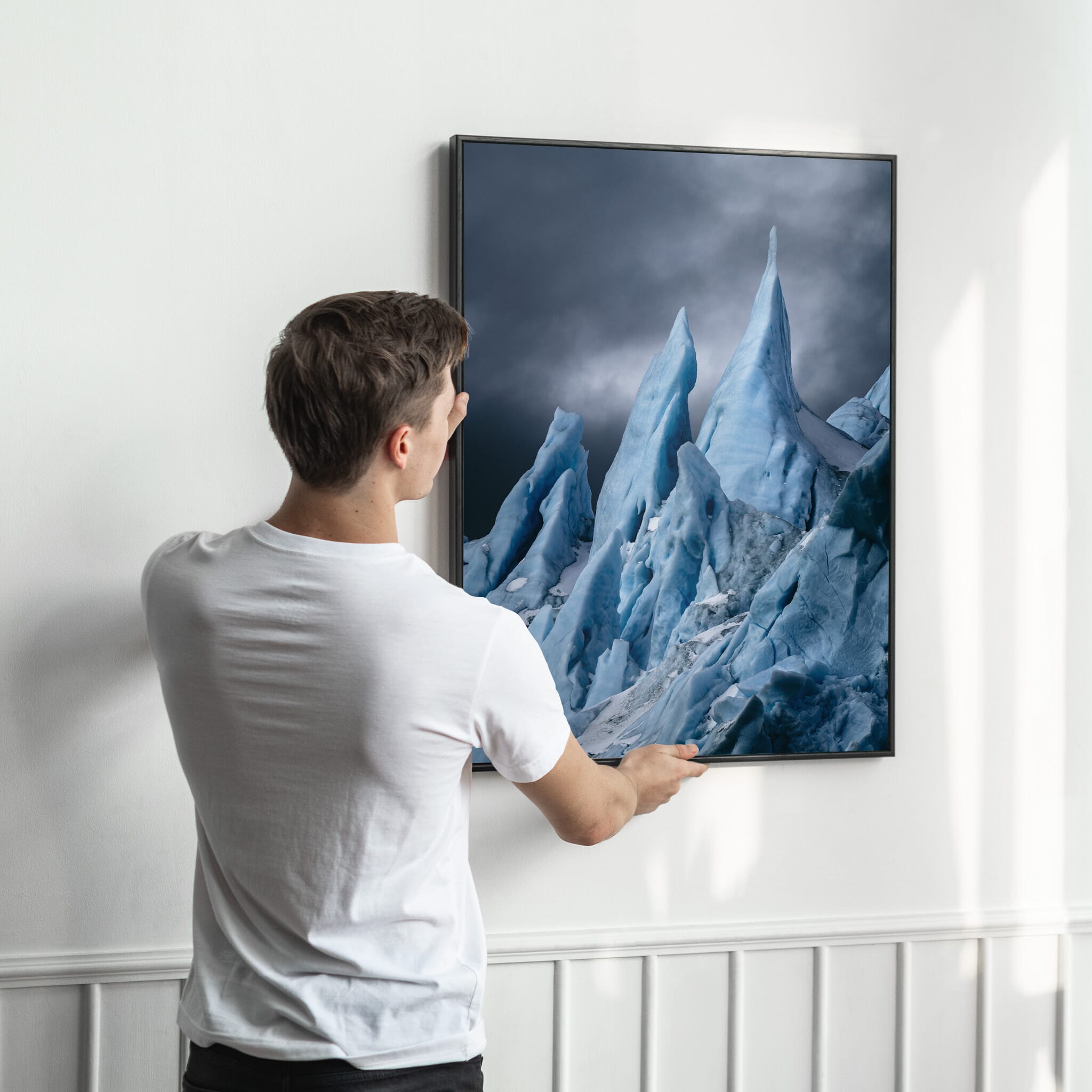 Interior design featuring photography prints by Jan Erik Waider