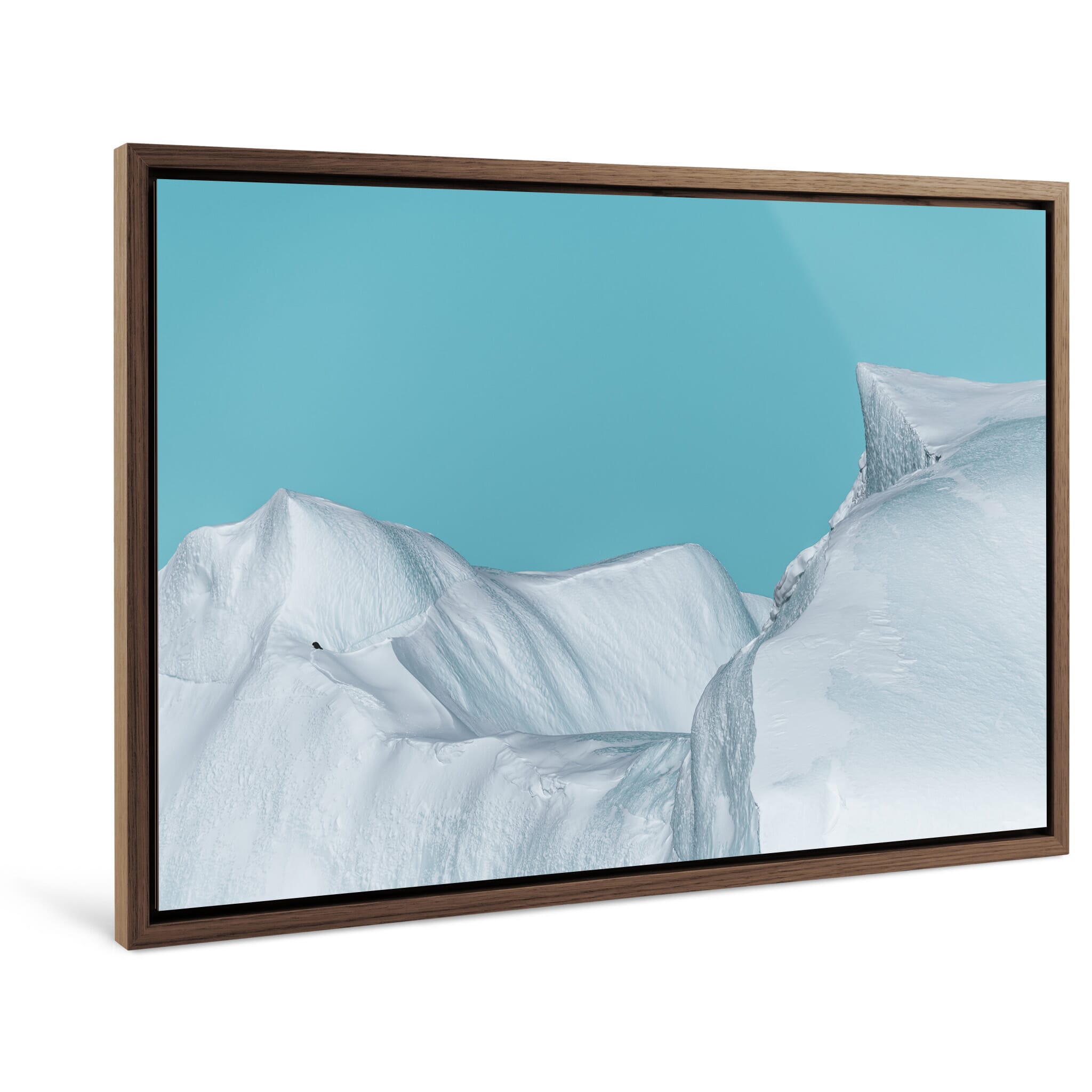 Framed photo print of graphic iceberg contours from Disko Bay
