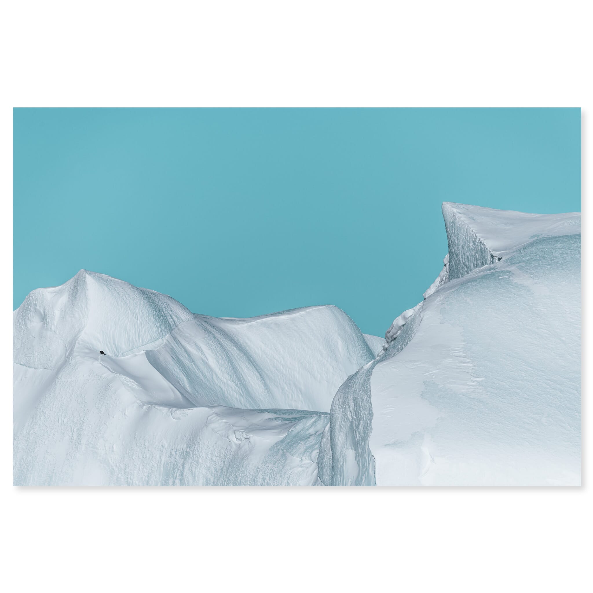 Fine art print of iceberg shapes in Disko Bay reduced to form and contrast