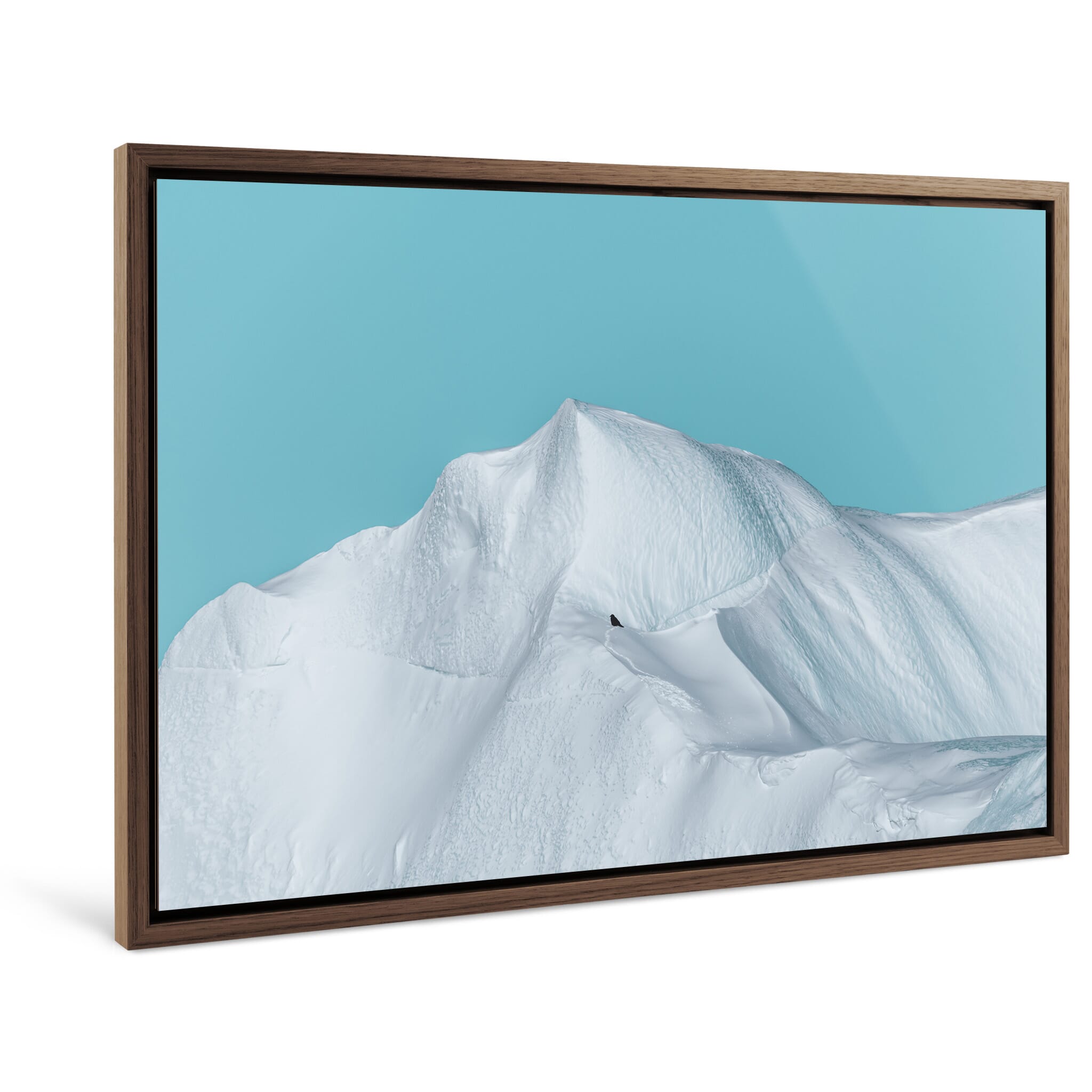 Framed photo print of graphic iceberg contours from Disko Bay