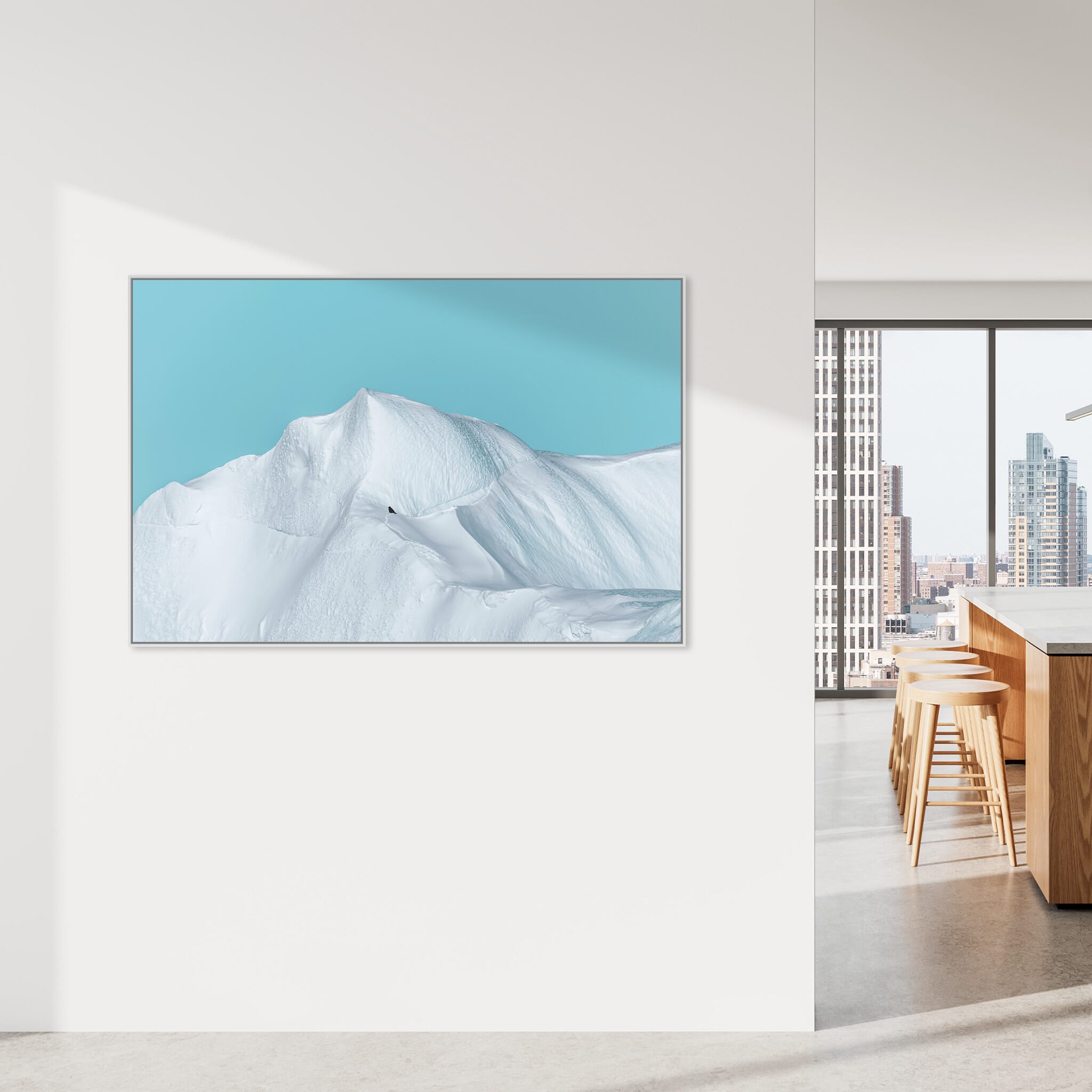 Modern Interior design featuring photography prints by Jan Erik Waider