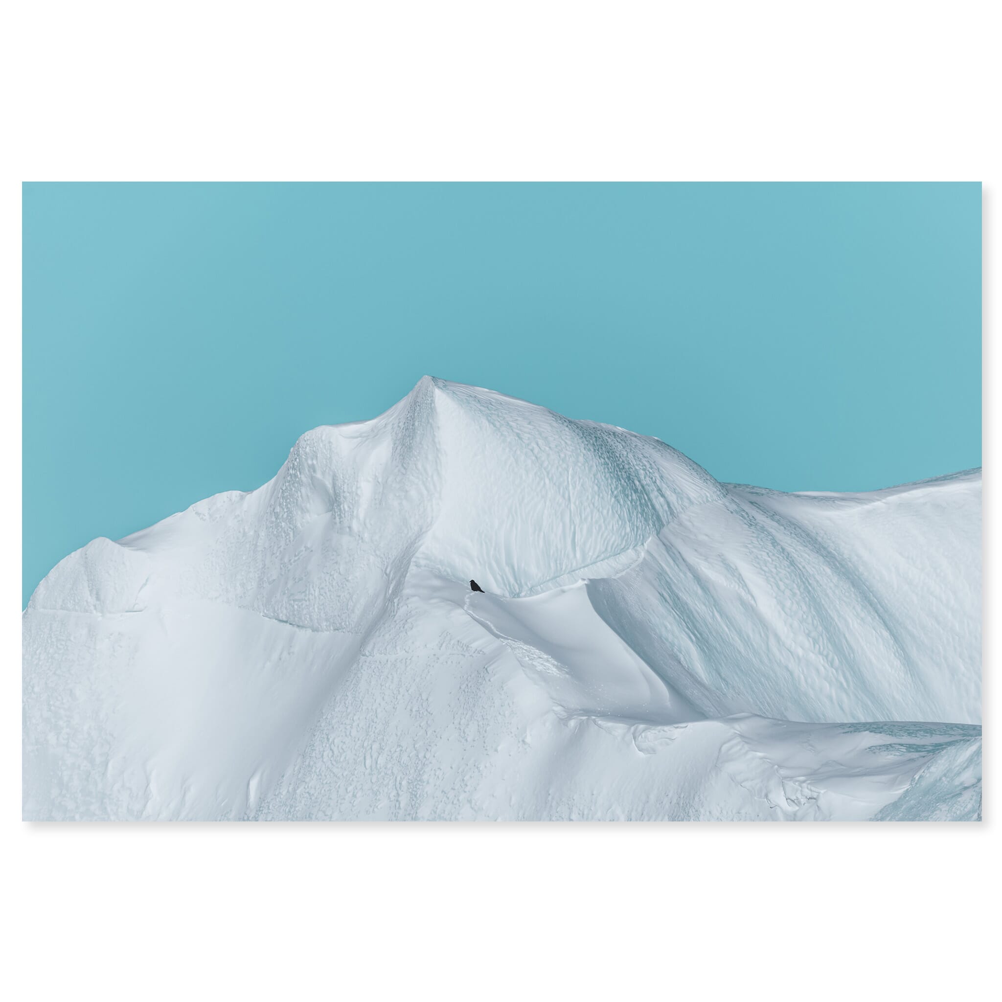 Fine art print of iceberg shapes in Disko Bay reduced to form and contrast