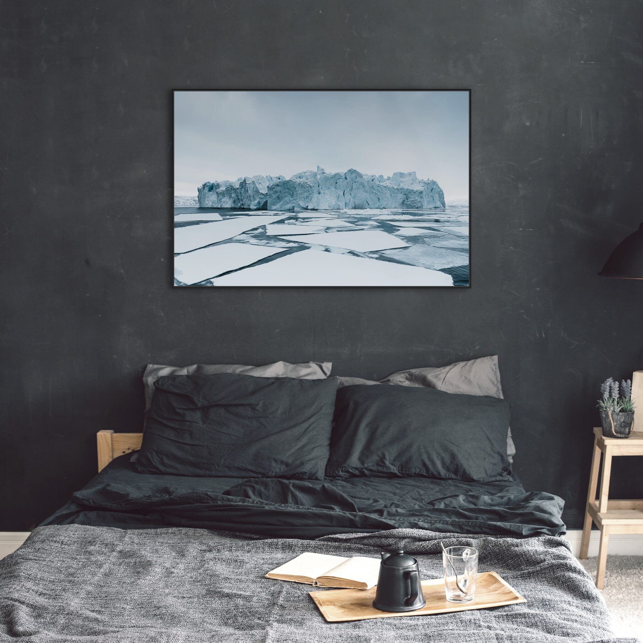 Modern room with framed landscape photography by Jan Erik Waider