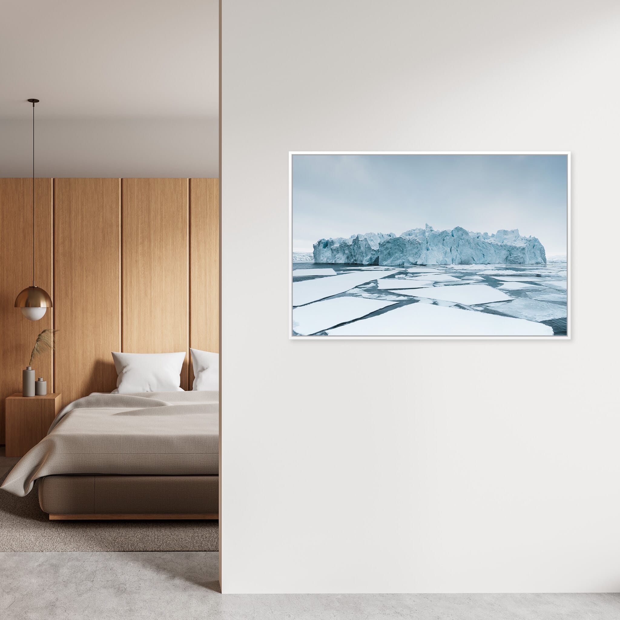 Modern Interior design featuring photography prints by Jan Erik Waider