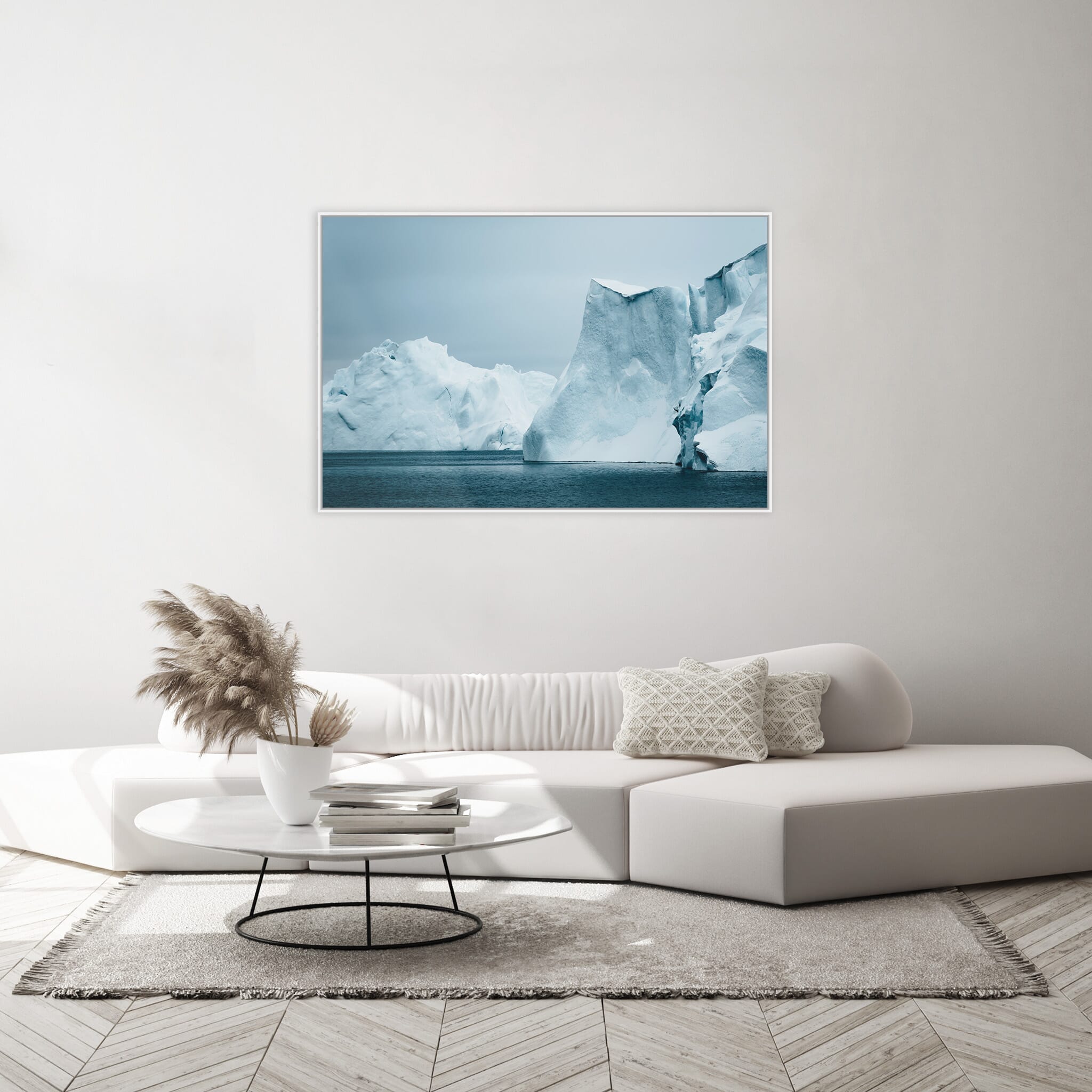 Modern Interior design featuring photography prints by Jan Erik Waider