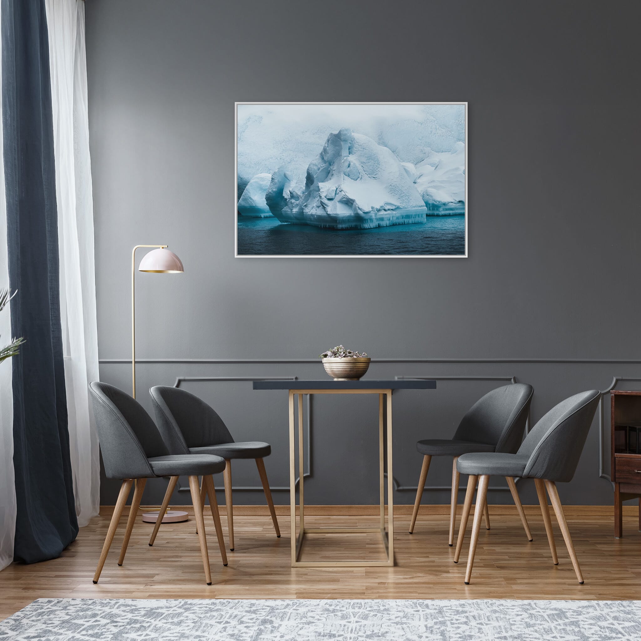 Interior design featuring photography prints by Jan Erik Waider