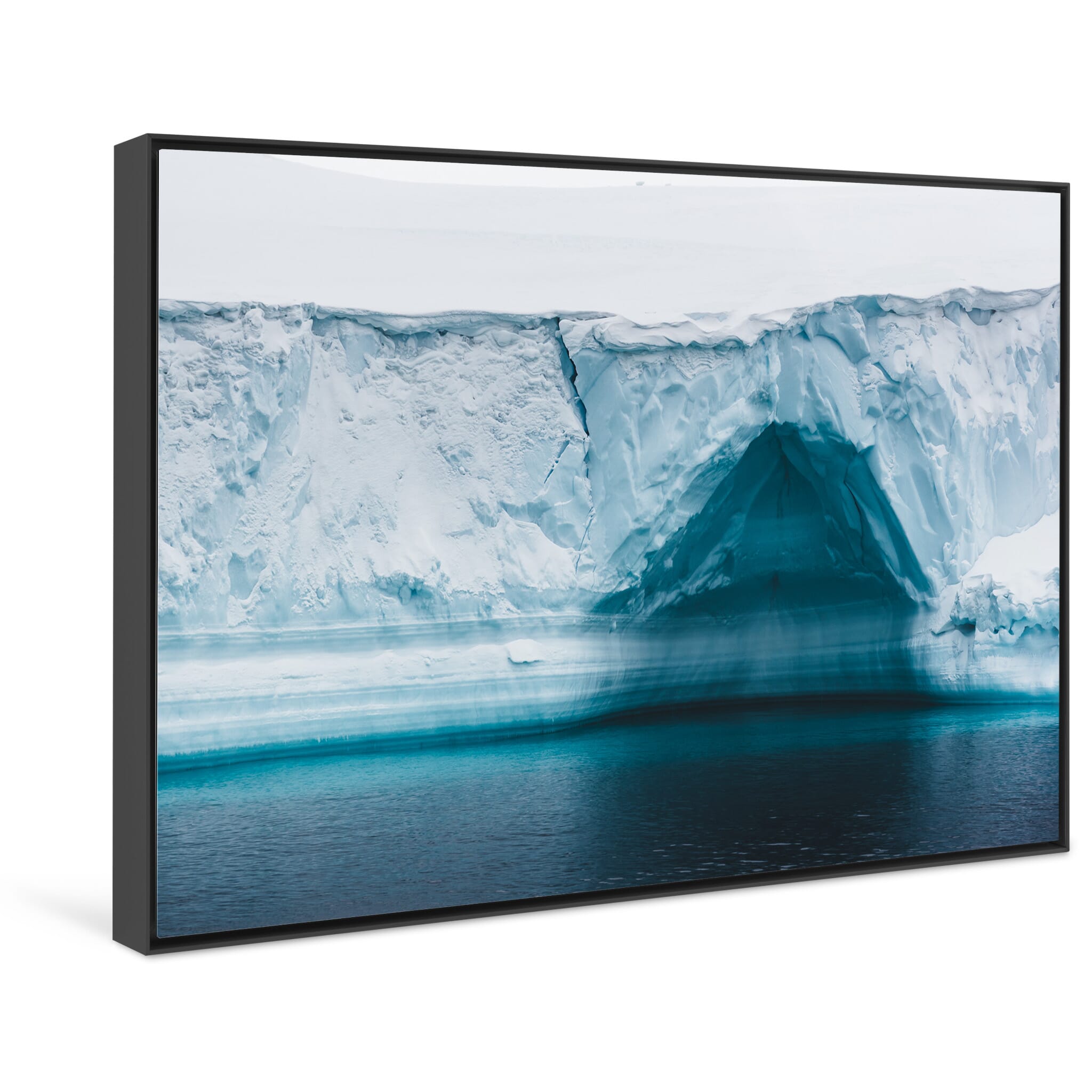 Framed photo print of Ilulissat fjord during deep freeze