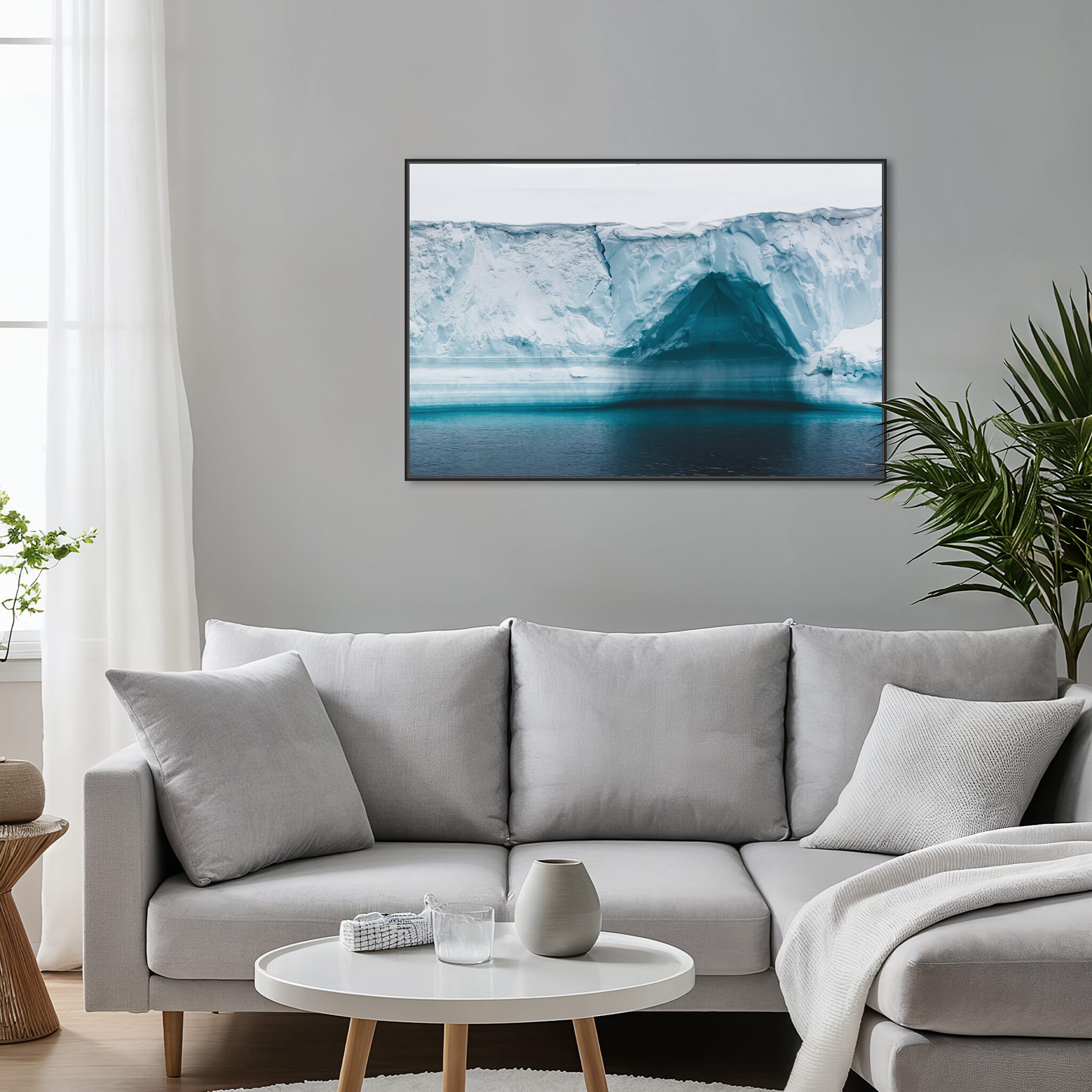 Modern room with framed landscape photography by Jan Erik Waider