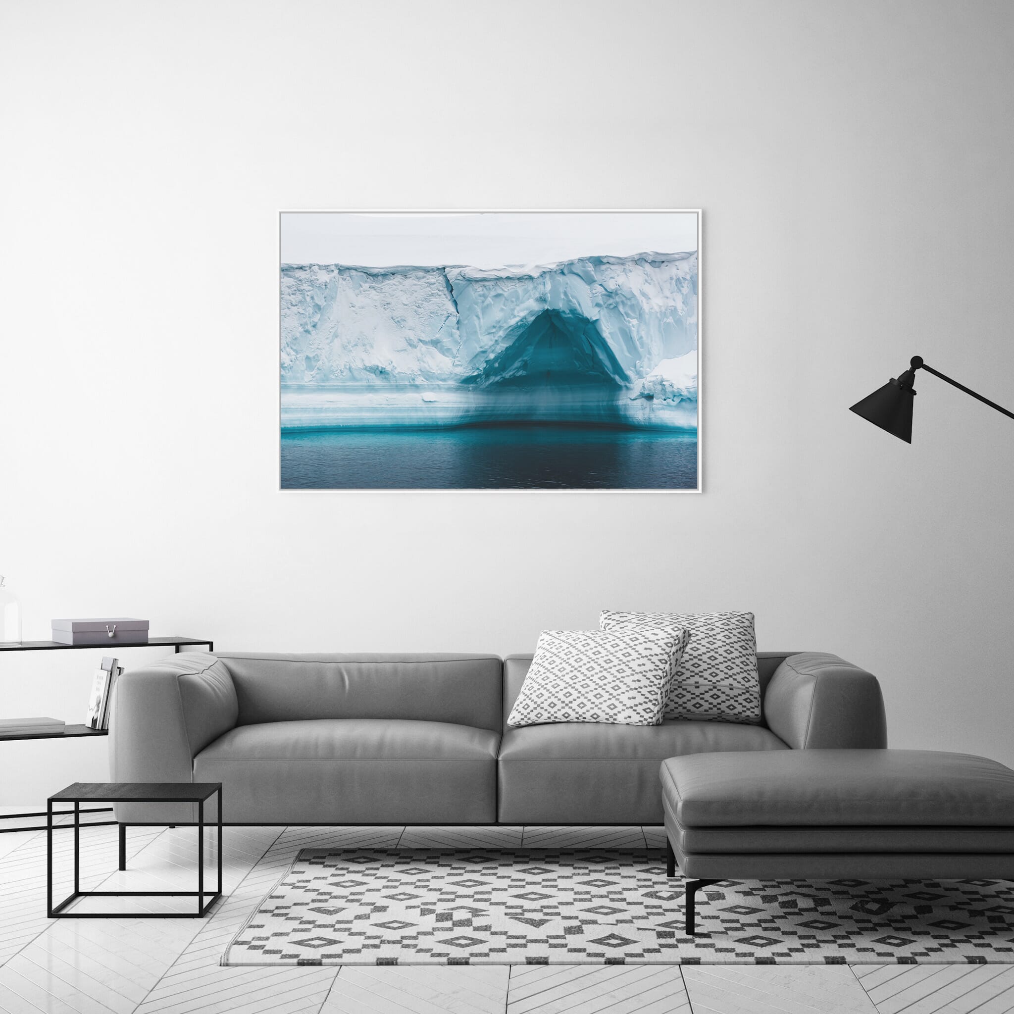 Modern Interior design featuring photography prints by Jan Erik Waider