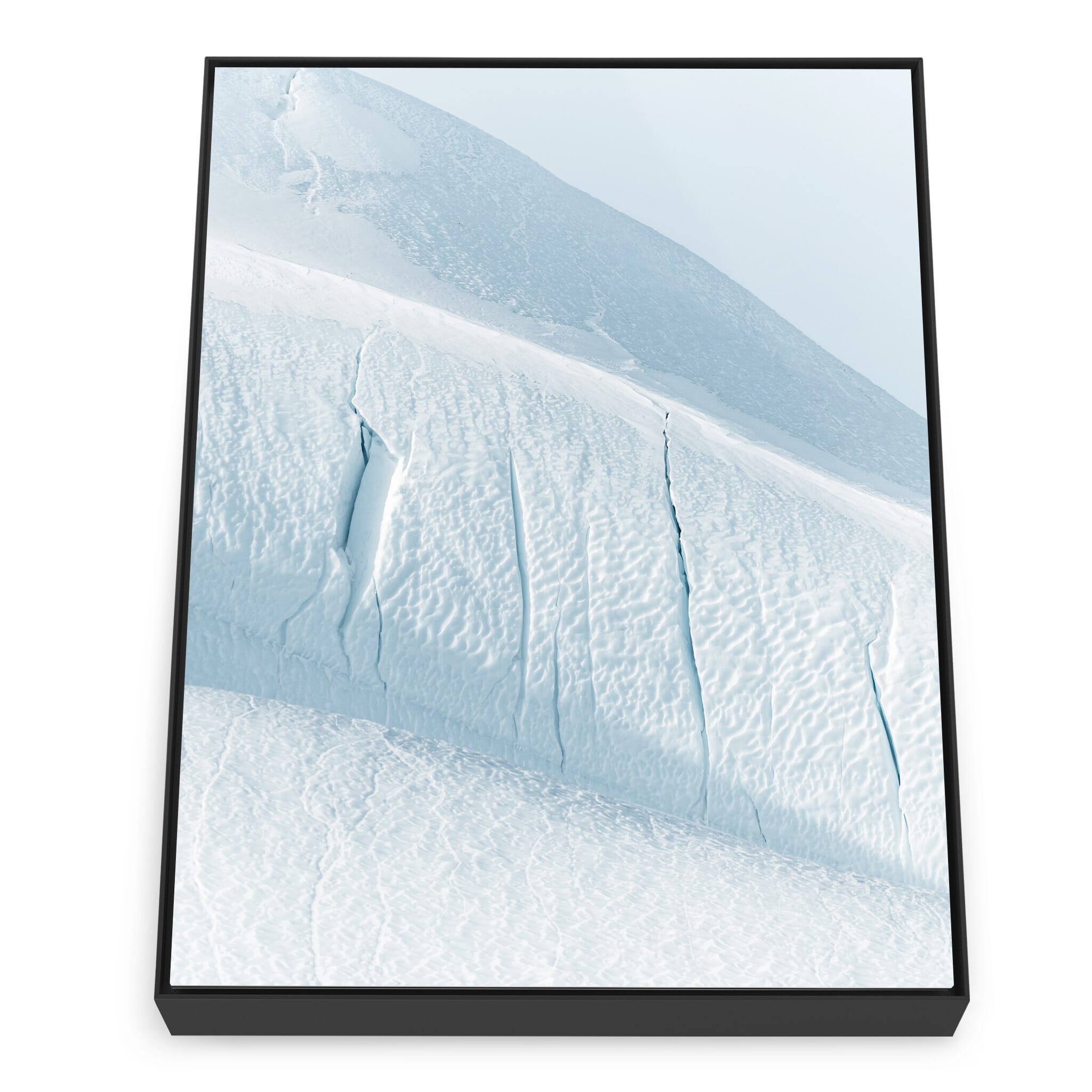 Framed photo print of Greenlandic ice with soft contrast and detail