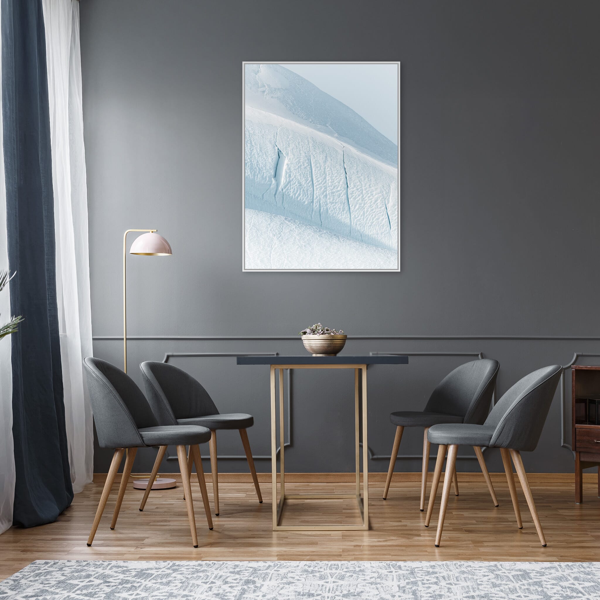 Interior design featuring photography prints by Jan Erik Waider