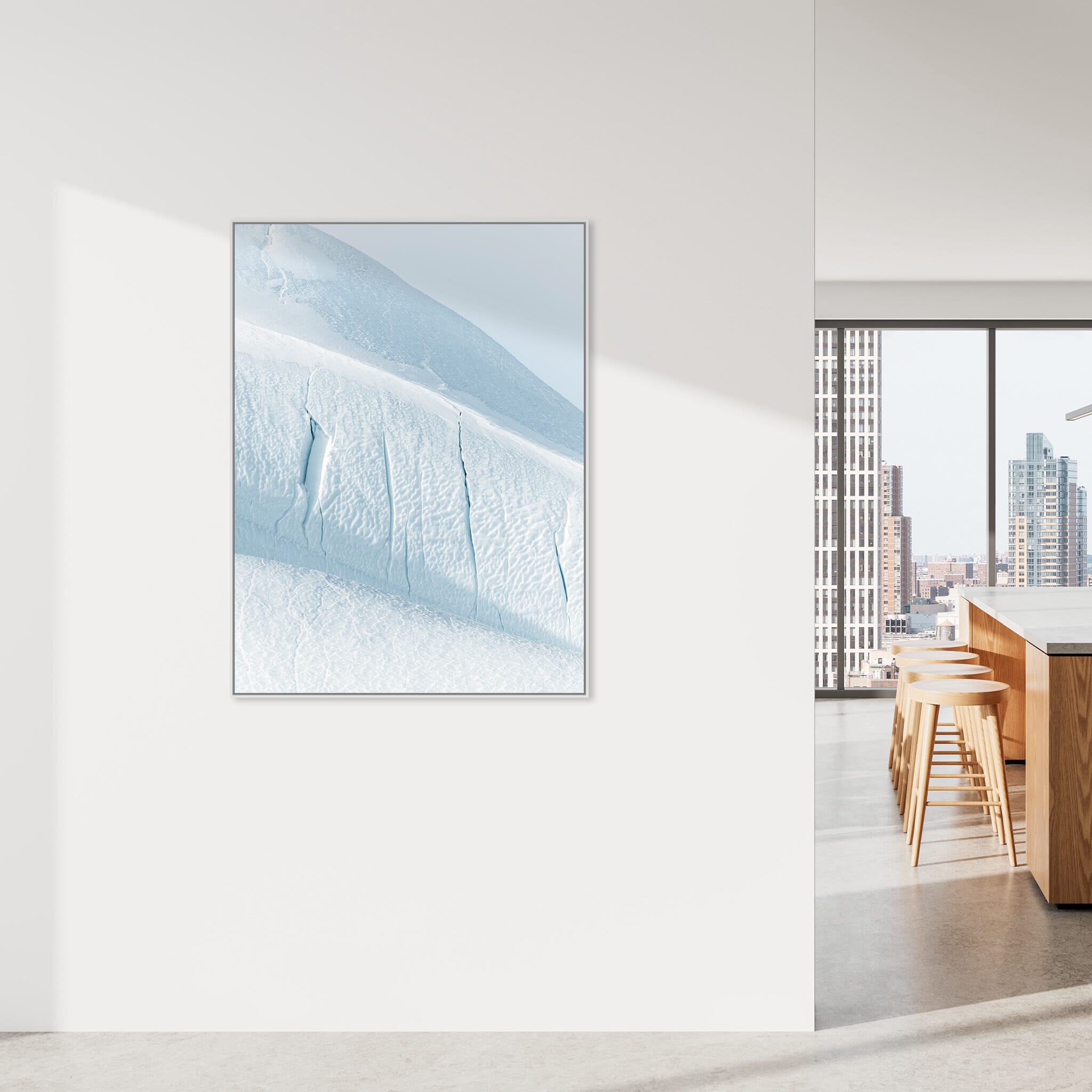 Modern Interior design featuring photography prints by Jan Erik Waider