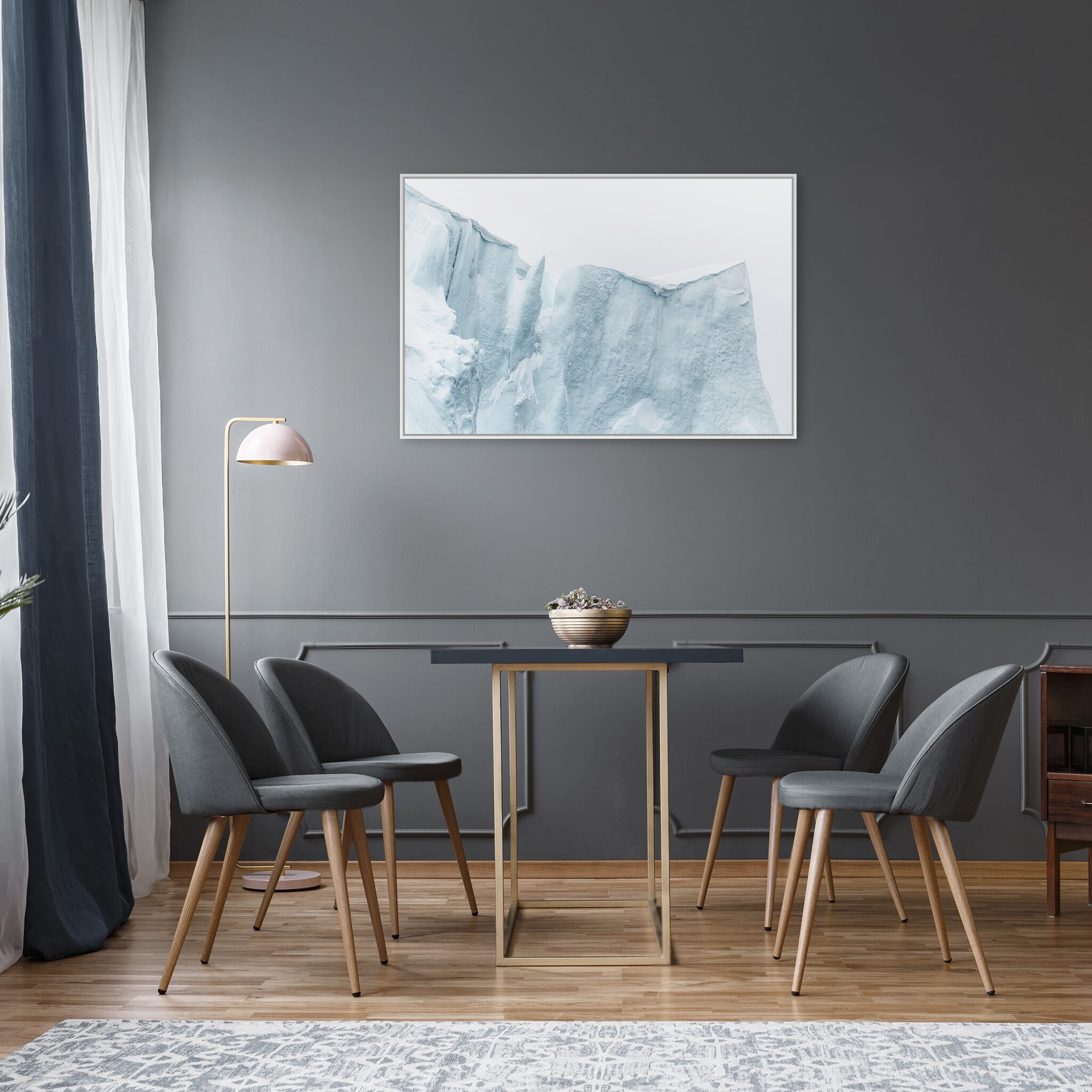Interior design featuring photography prints by Jan Erik Waider