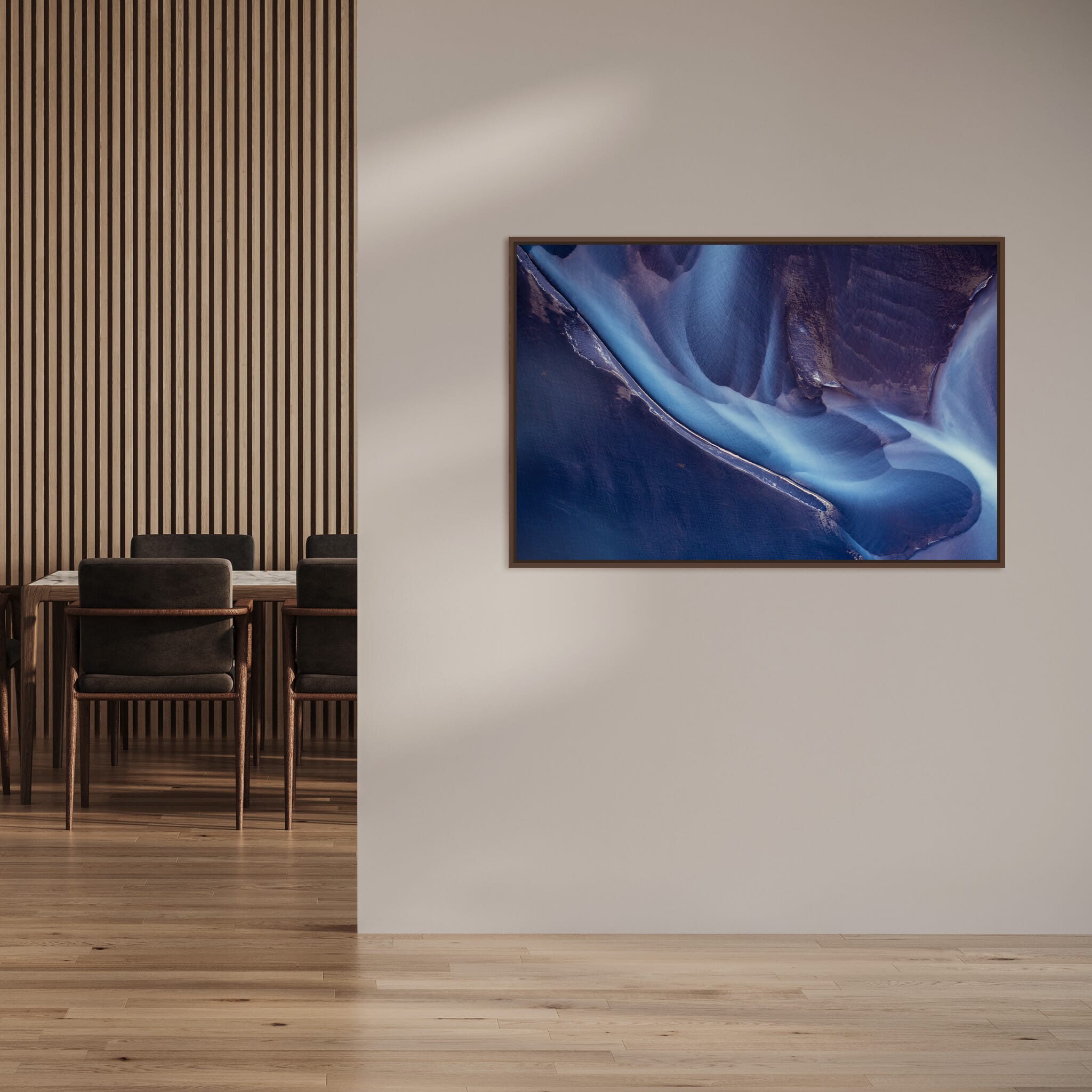 Interior design featuring photography prints by Jan Erik Waider