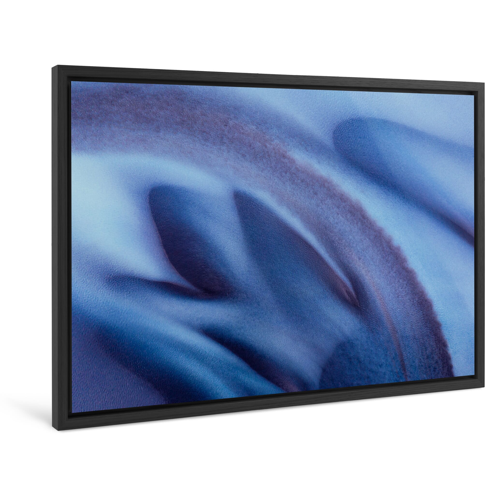 Framed photo print of dynamic water channels revealing bright sediment patterns