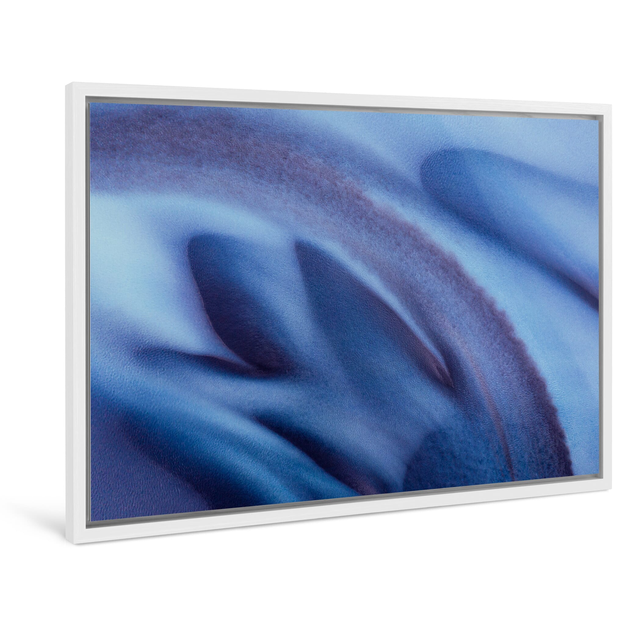 Framed photo print of an Icelandic glacial river showing painterly color transitions