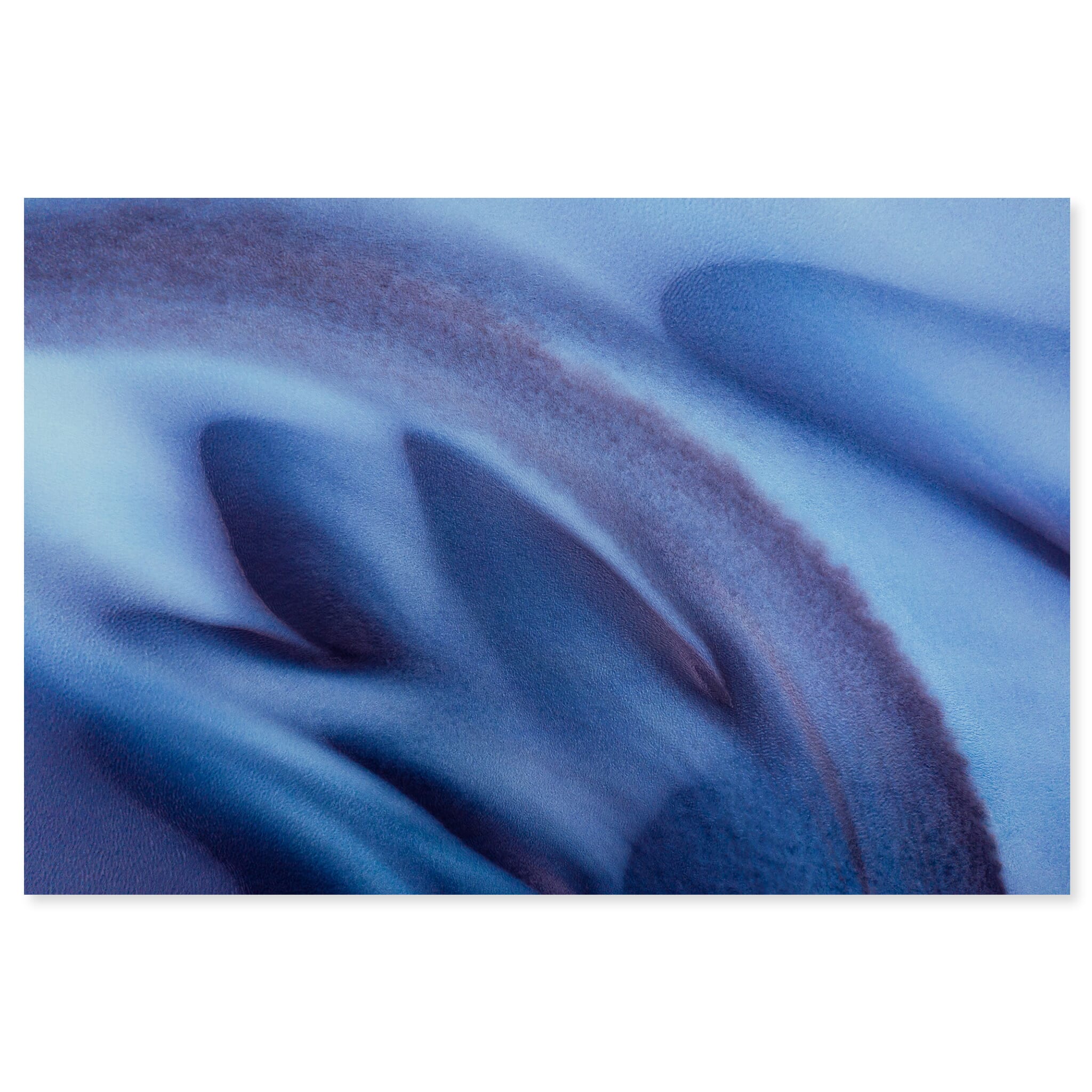 Fine art print of an aerial glacial river in Iceland with subtle violet water