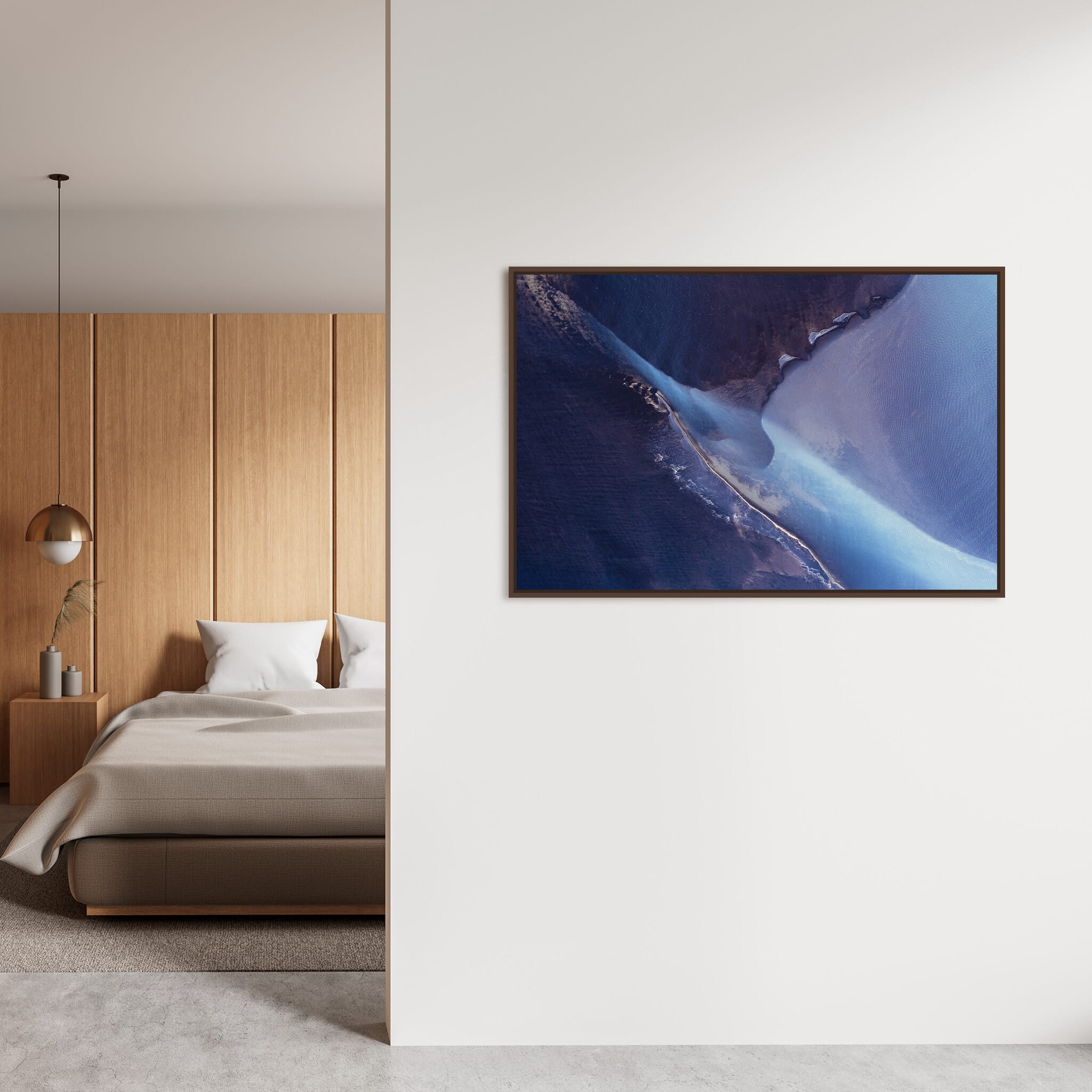 Modern Interior design featuring photography prints by Jan Erik Waider