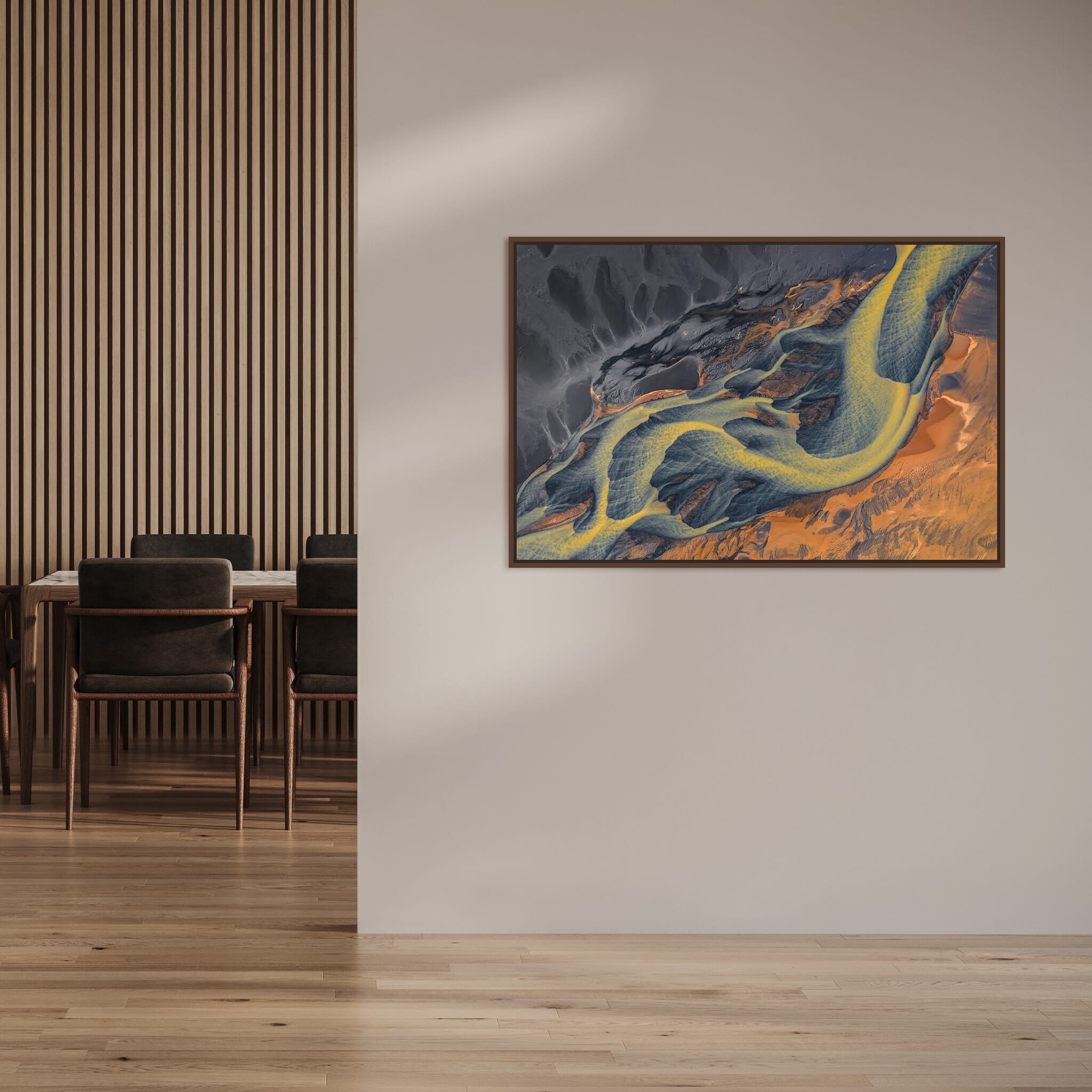 Interior design featuring photography prints by Jan Erik Waider