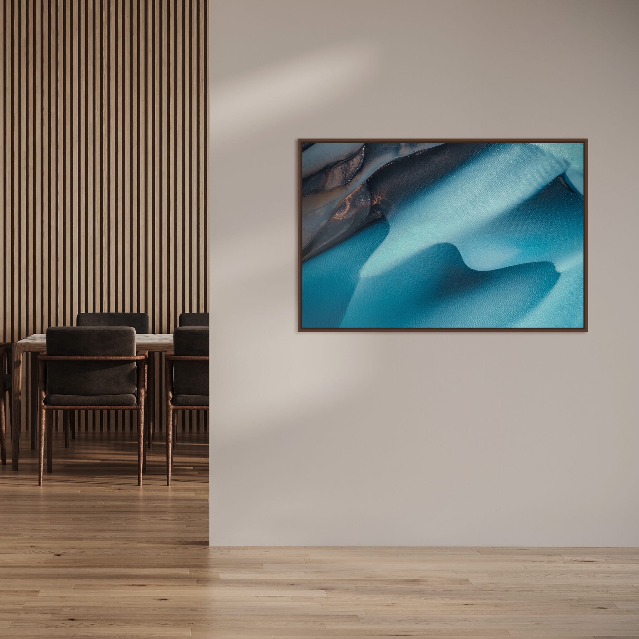 Interior design featuring photography prints by Jan Erik Waider
