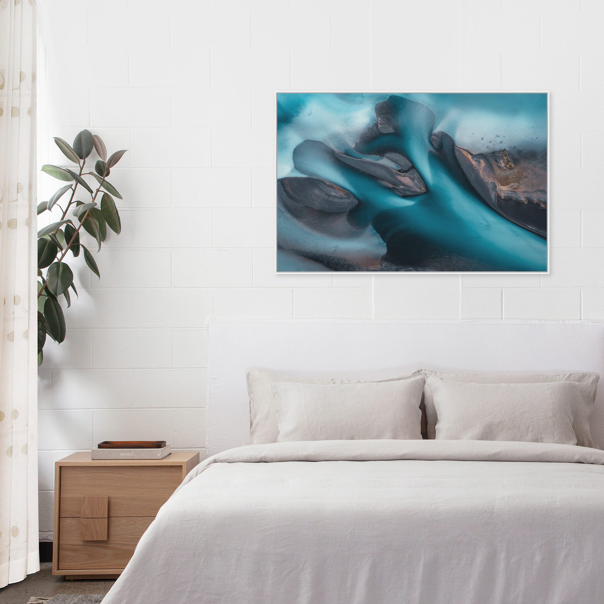Modern Interior design featuring photography prints by Jan Erik Waider