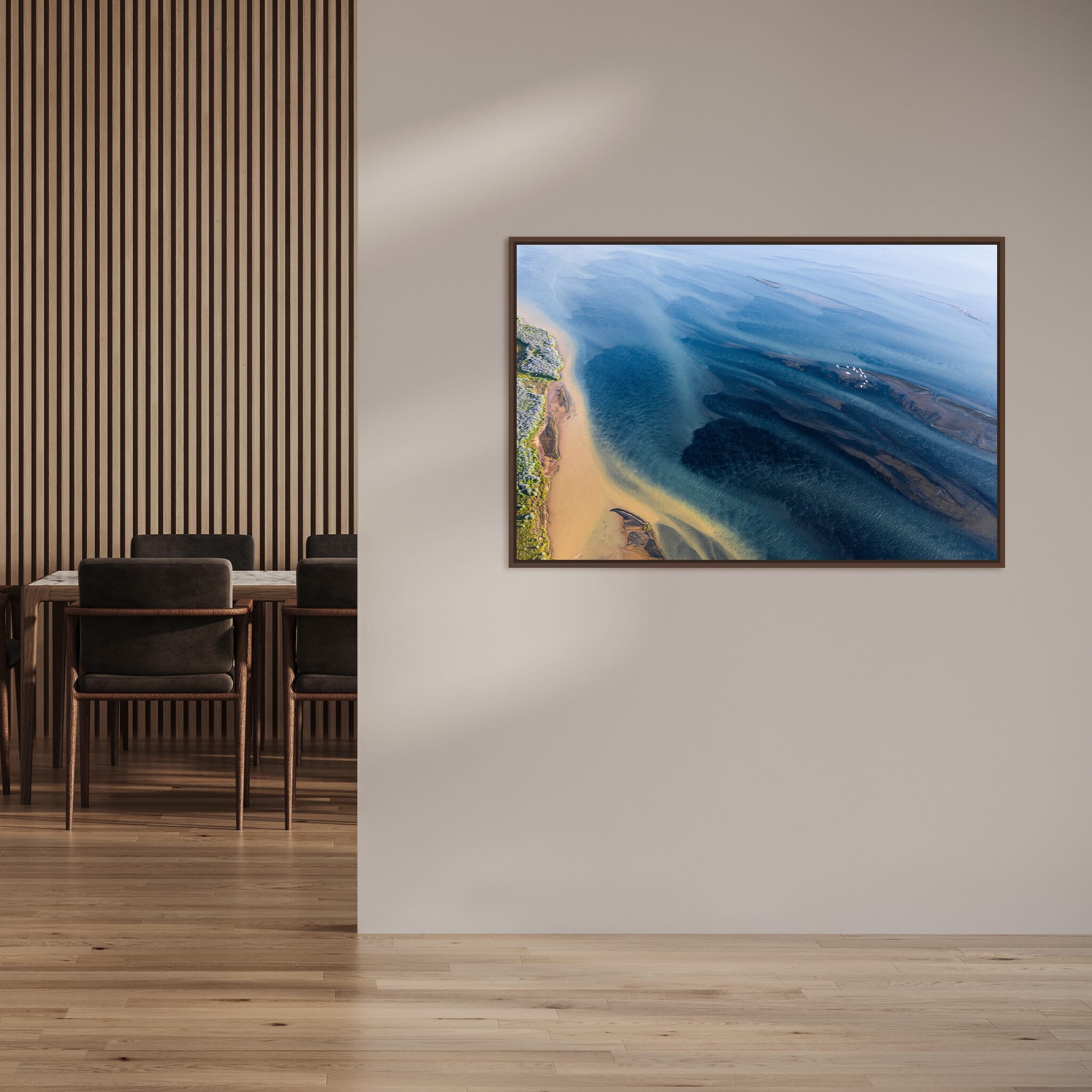 Interior design featuring photography prints by Jan Erik Waider
