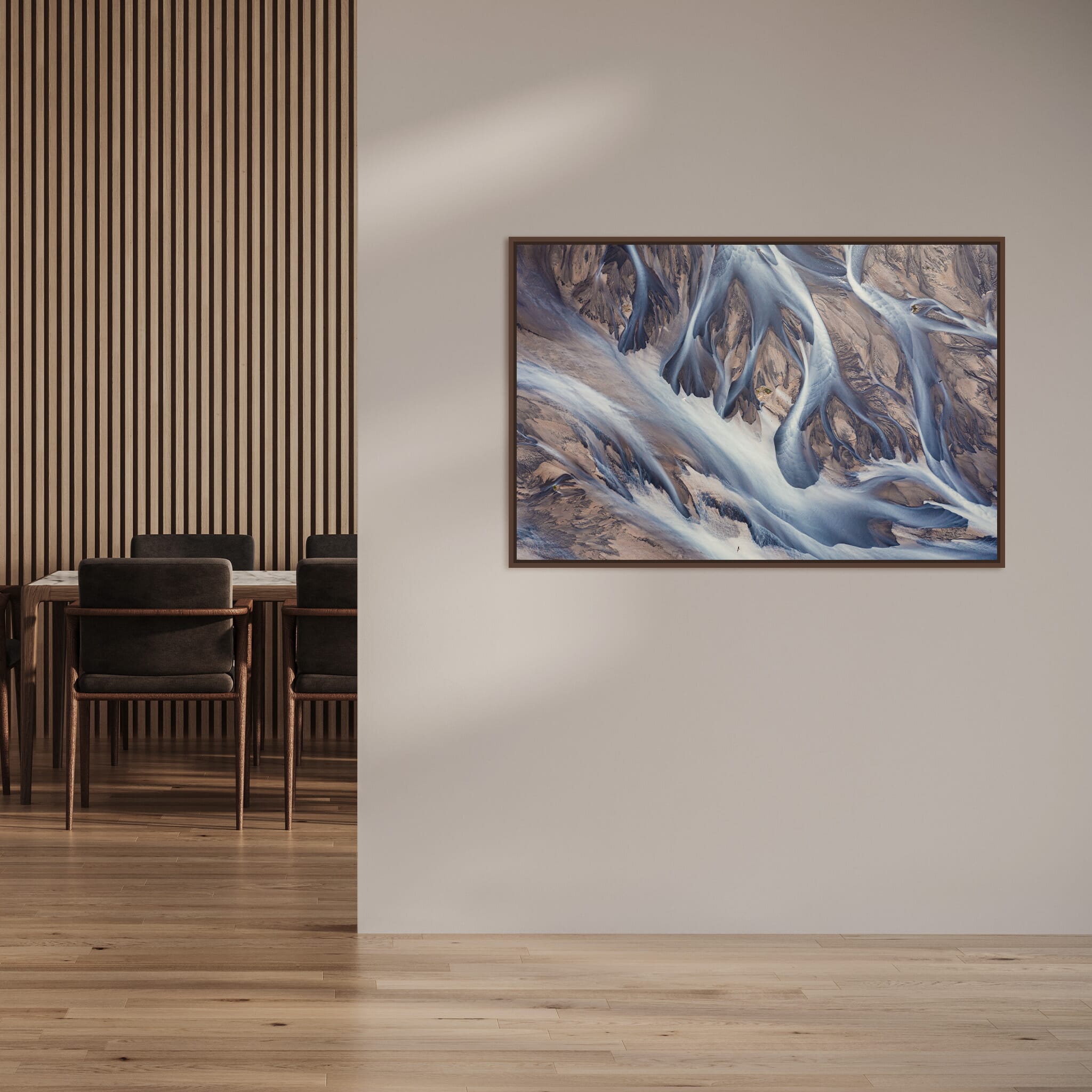 Interior design featuring photography prints by Jan Erik Waider