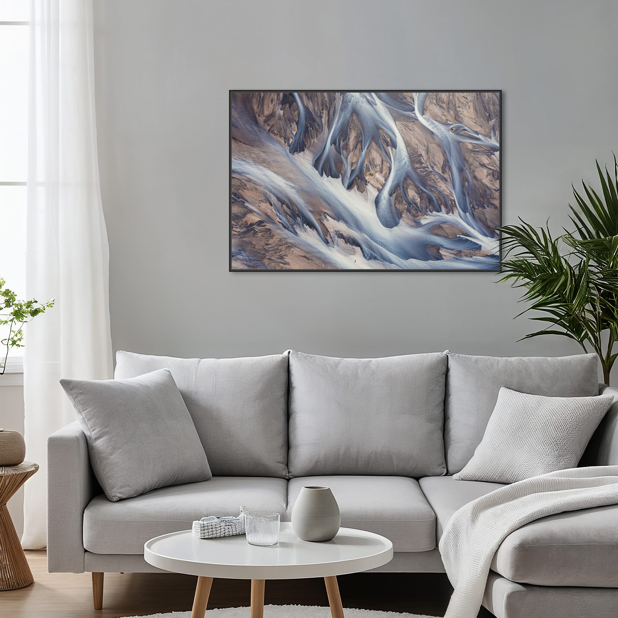 Modern Interior design featuring photography prints by Jan Erik Waider