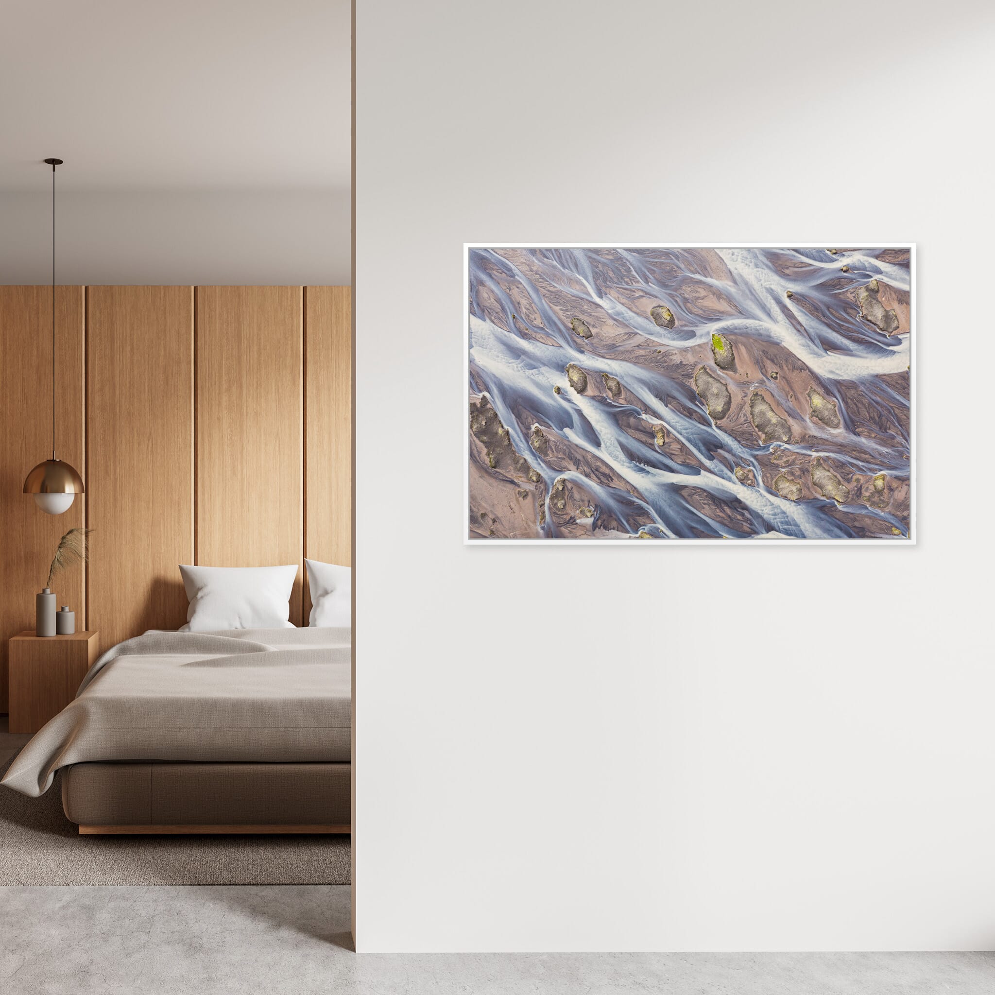 Interior design featuring photography prints by Jan Erik Waider