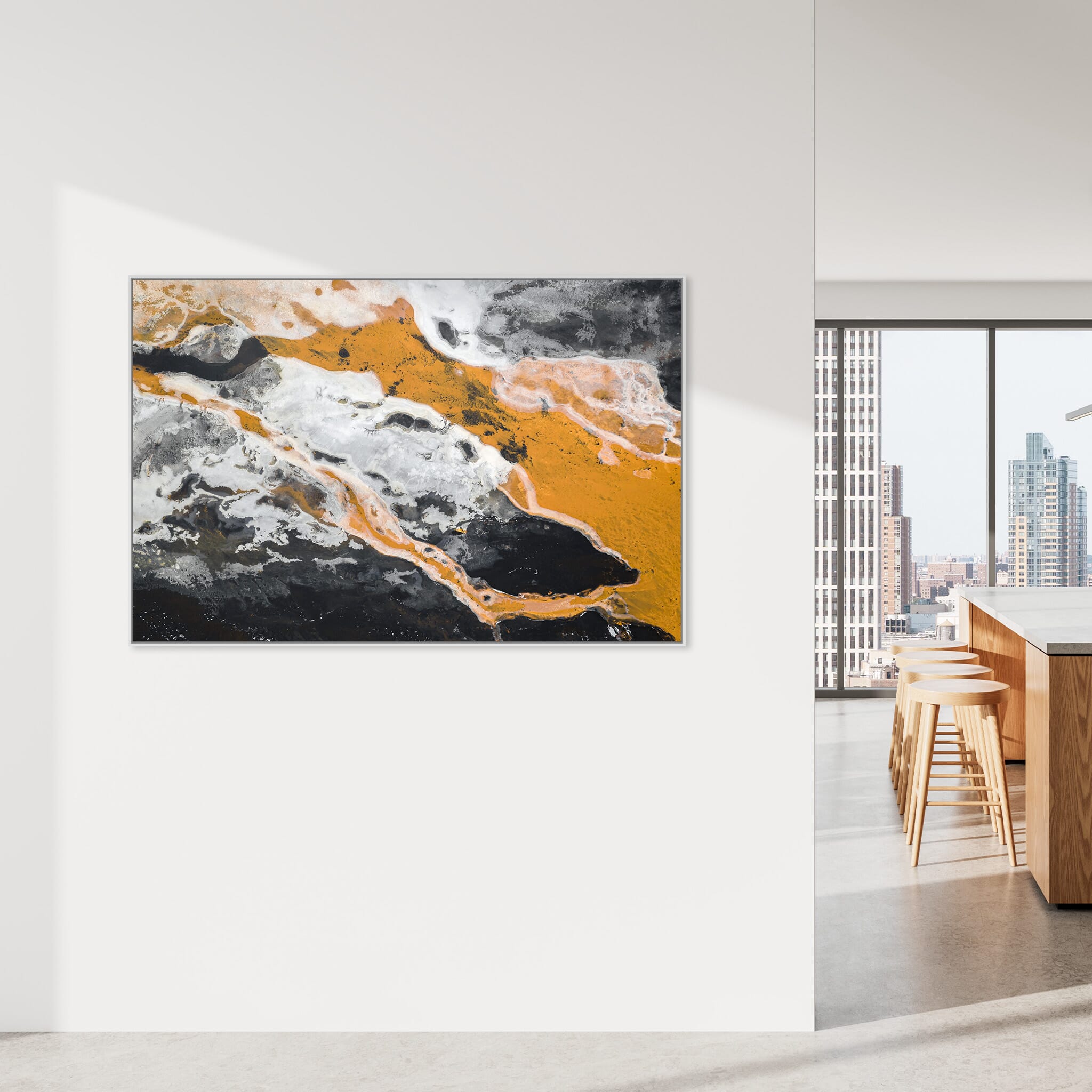 Interior design featuring photography prints by Jan Erik Waider