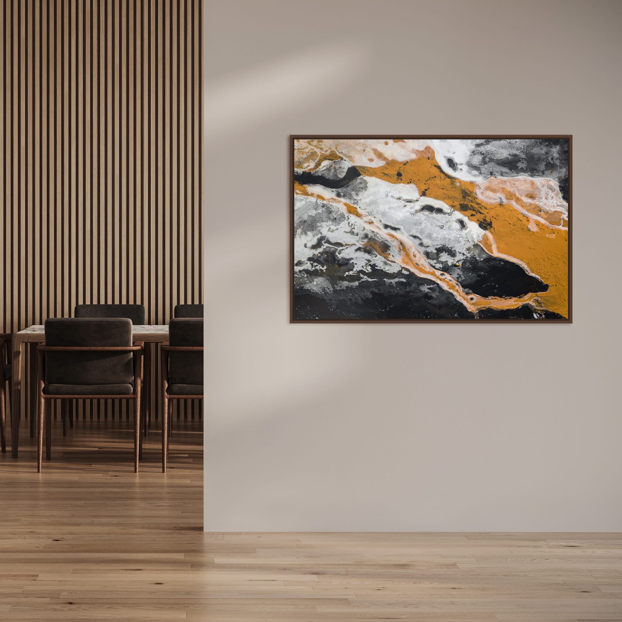 Modern Interior design featuring photography prints by Jan Erik Waider