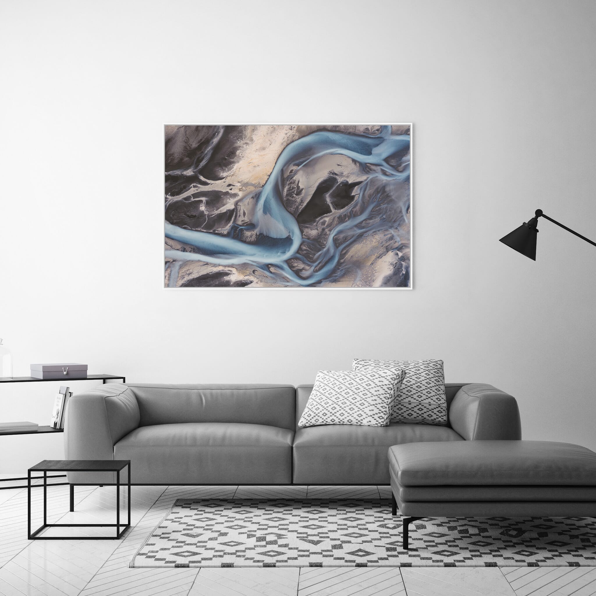 Interior design featuring photography prints by Jan Erik Waider