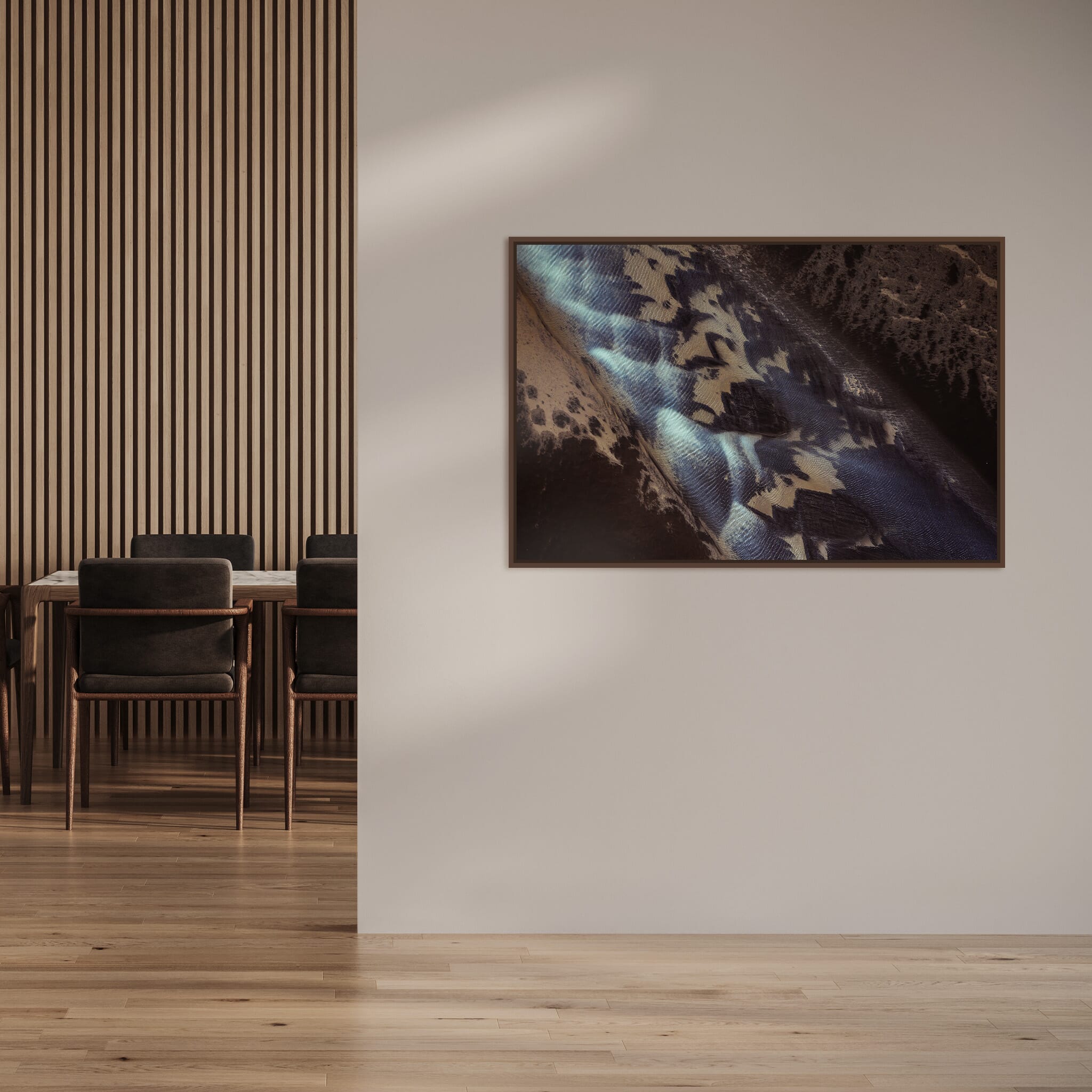Interior design featuring photography prints by Jan Erik Waider