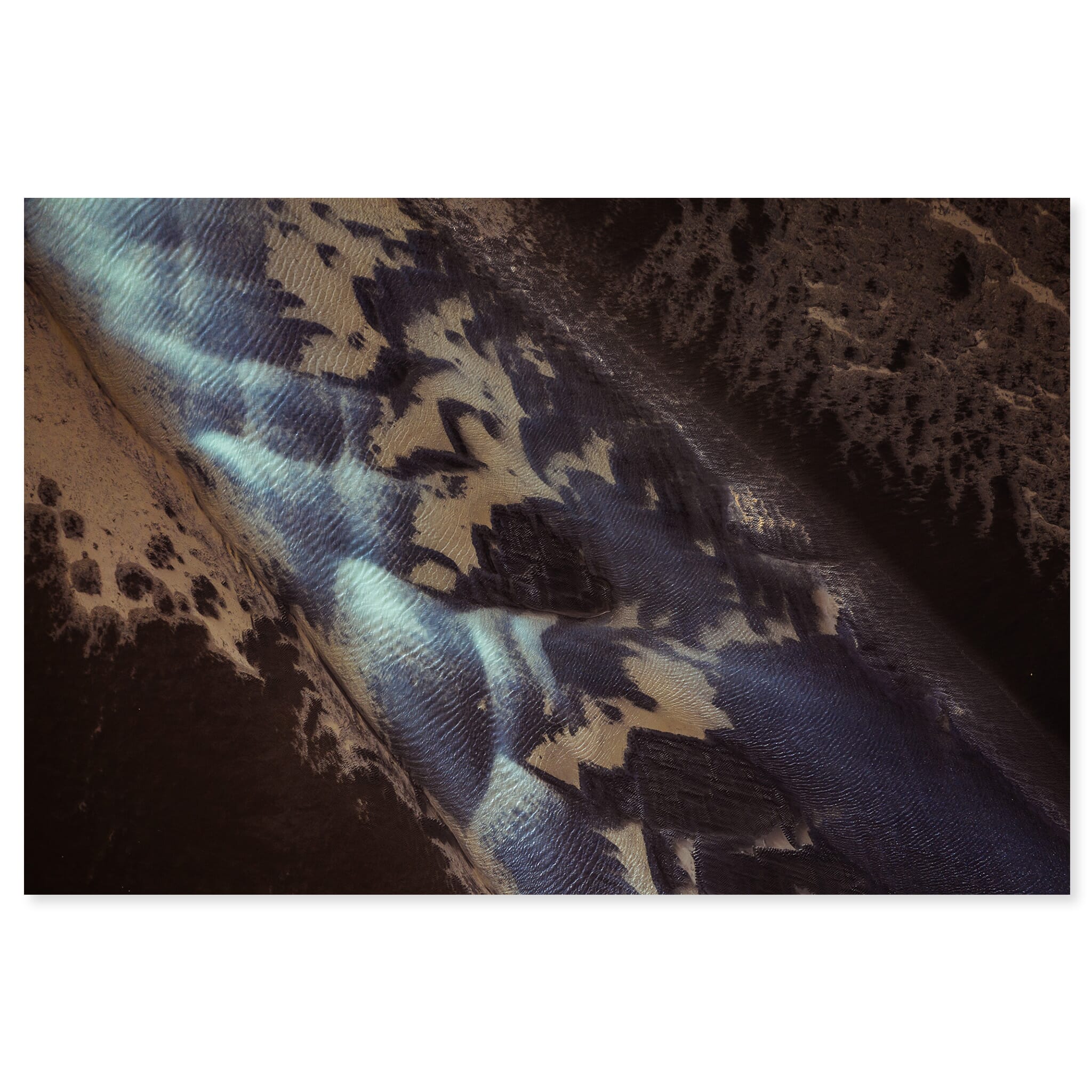 Fine art print of an abstract tidal pattern on Iceland’s southern coast