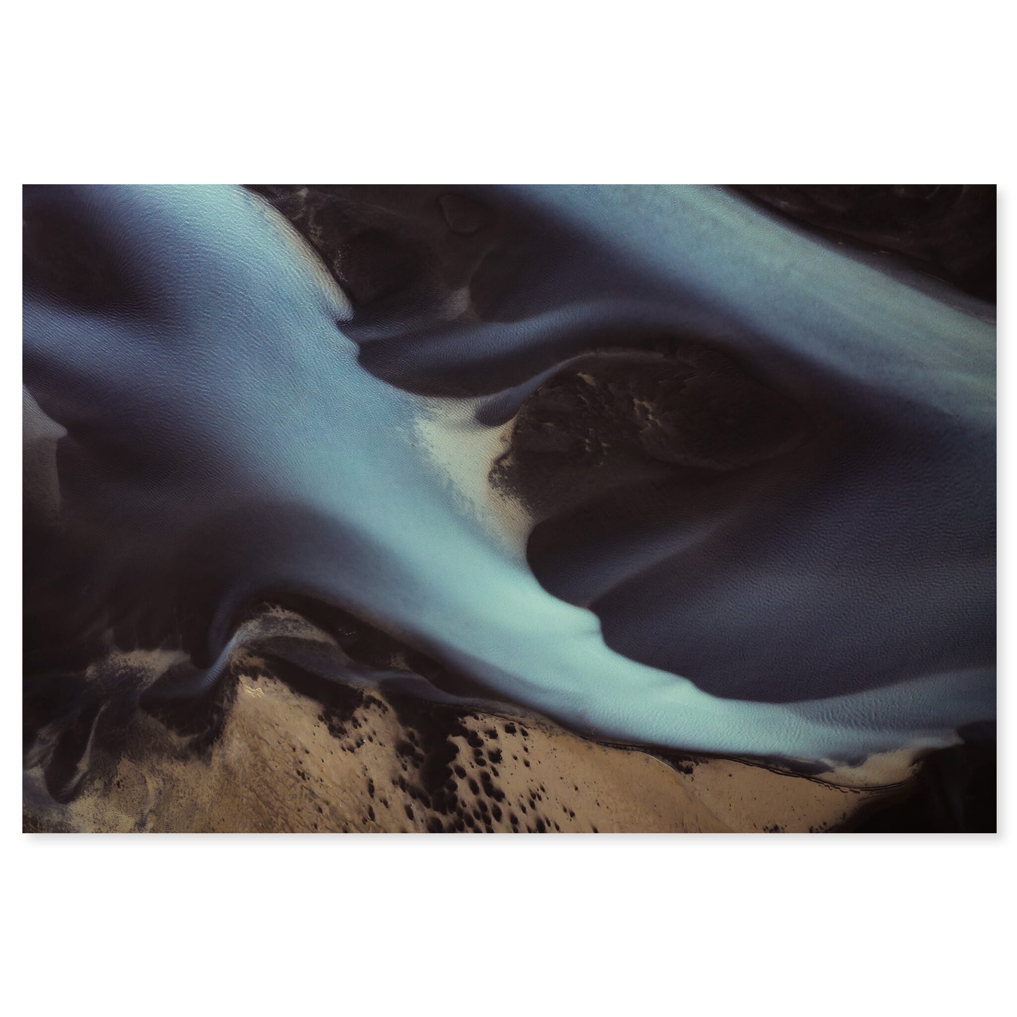 Fine art print of an abstract tidal pattern on Iceland’s southern coast