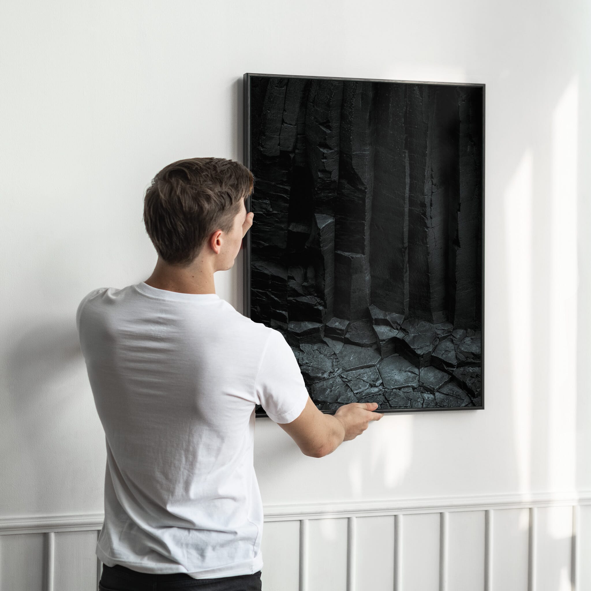 Interior design featuring photography prints by Jan Erik Waider