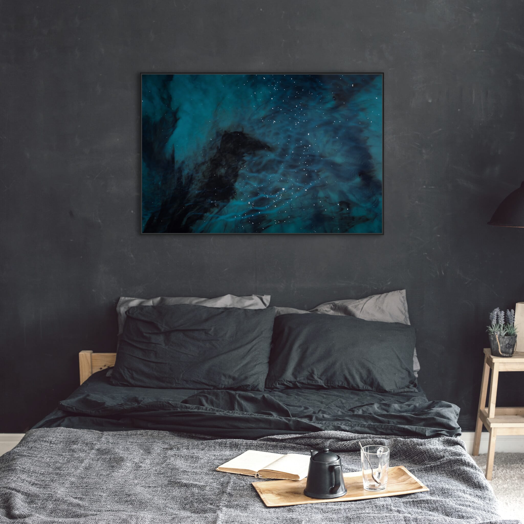 Modern room with framed landscape photography by Jan Erik Waider