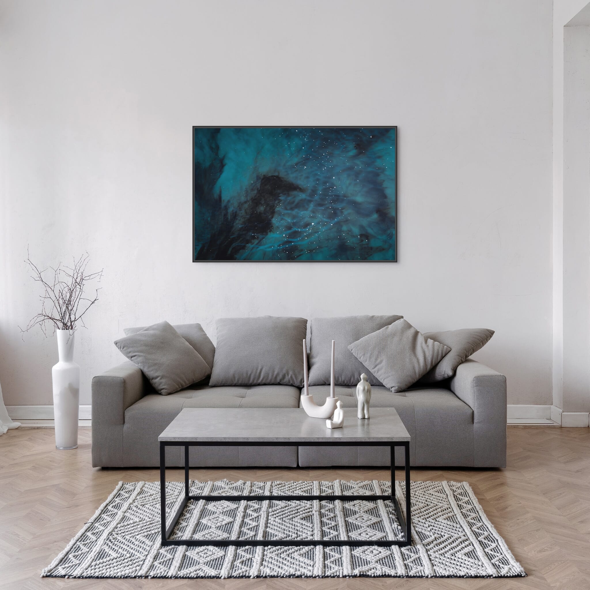 Interior design featuring photography prints by Jan Erik Waider