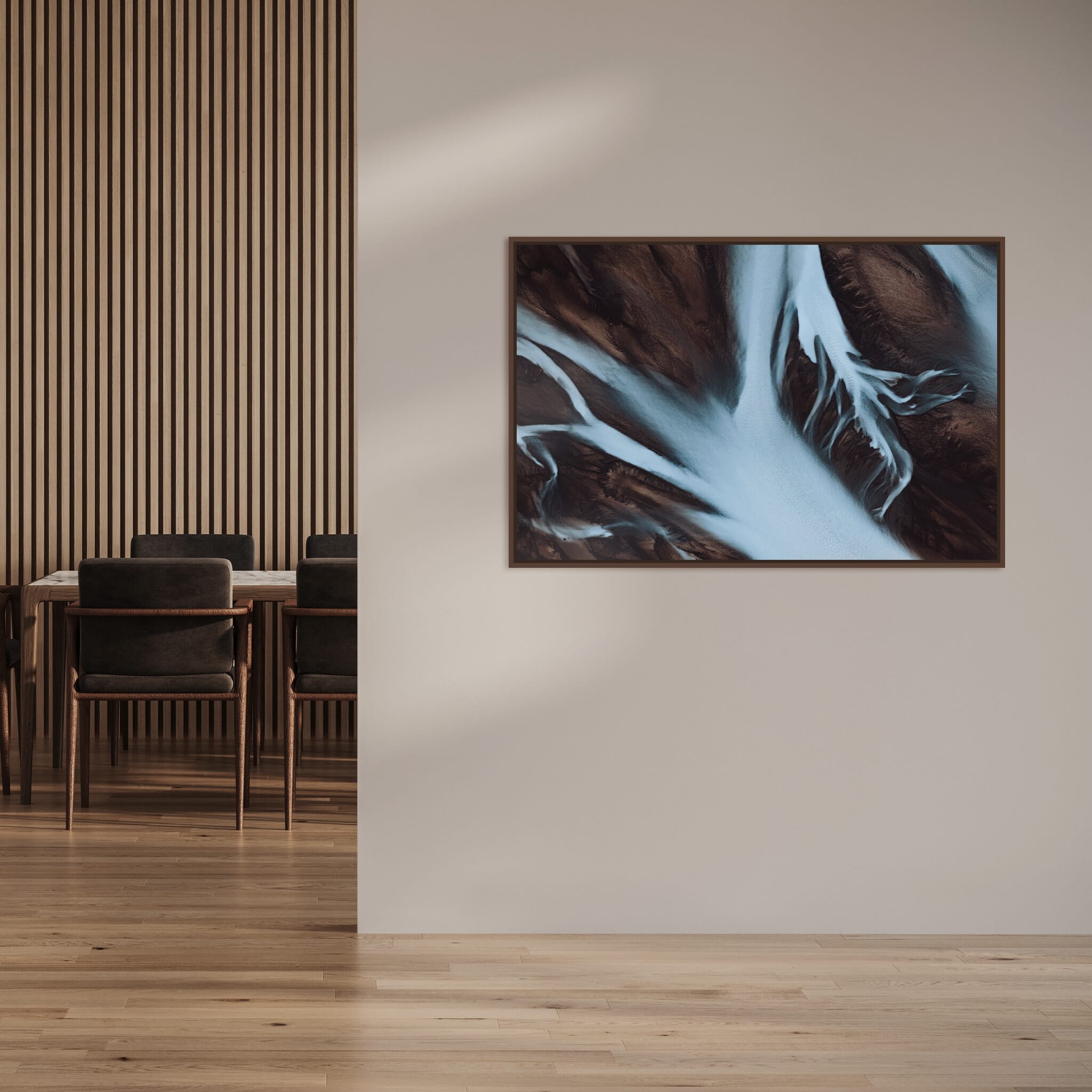 Interior design featuring photography prints by Jan Erik Waider